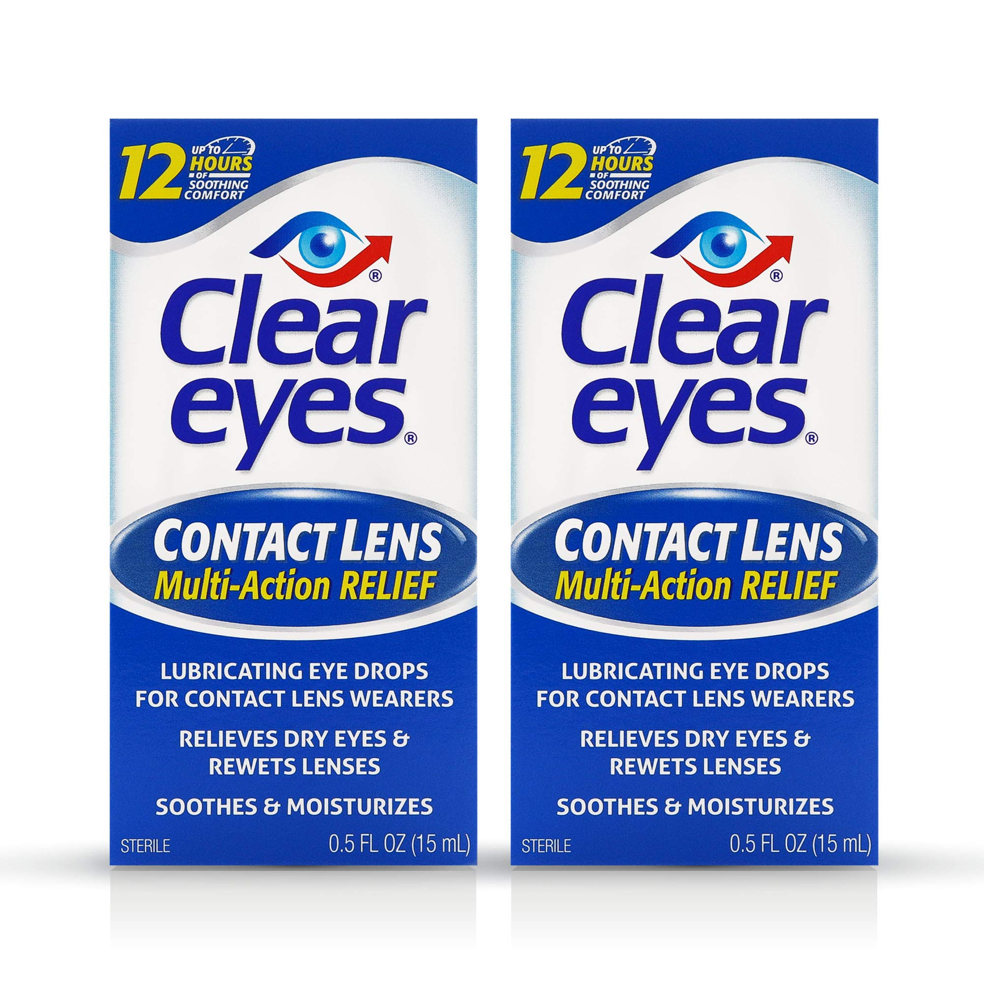 Clear Eyes Contact Lens Relief Eye Drops, 0.5 Fl Oz 0.5 Fl Oz (Pack of 1)