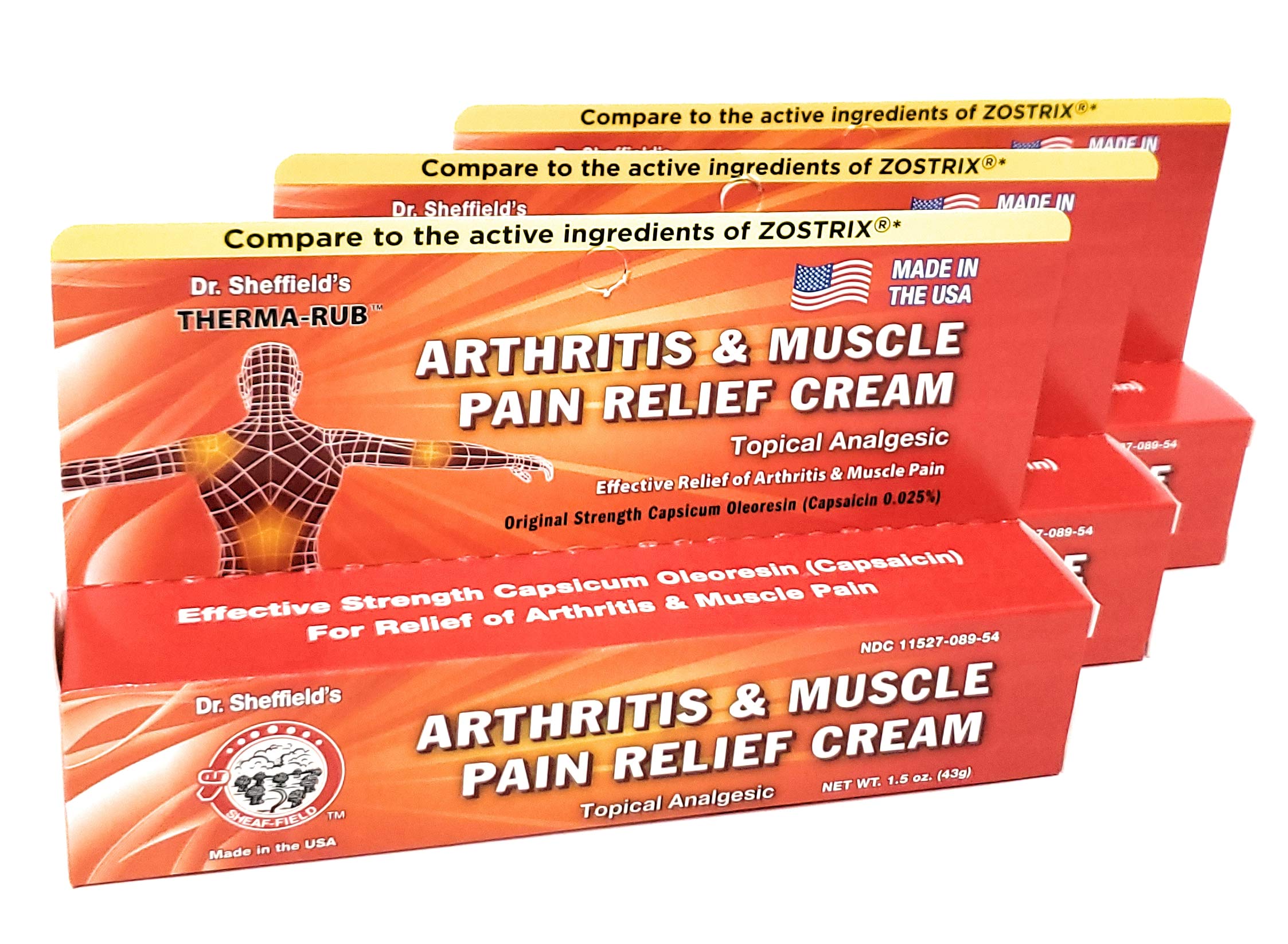 Dr. Sheffield's THERMARUB Arthritis and Muscle Pain Relief Cream Rub