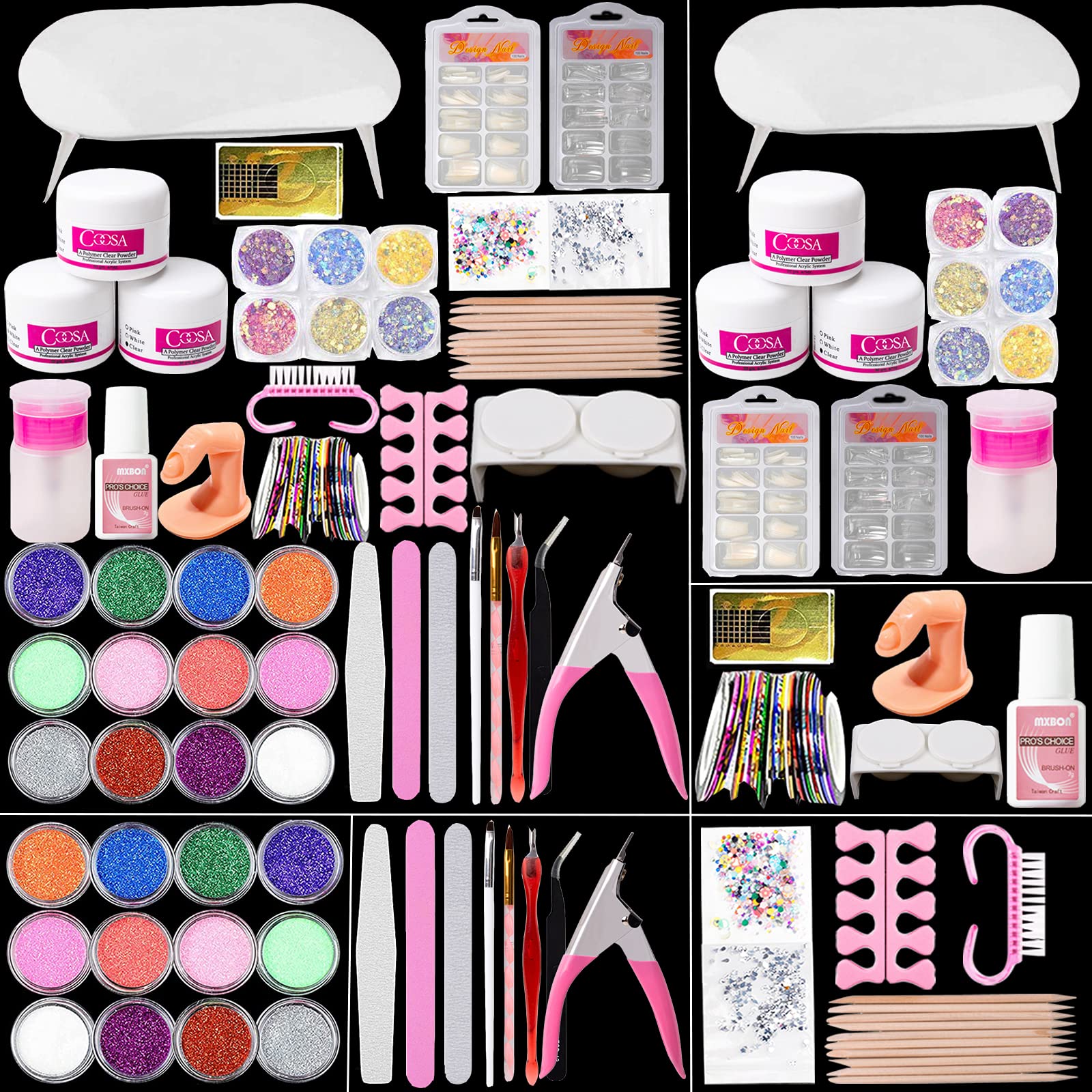 Acrylic Nail Art Kit Manicure Set 12 Colors Nail Glitter Powder Decoration  Acrylic Pen Brush Nail Art Tool Kit For Beginners - Nail Sets & Kits -  AliExpress