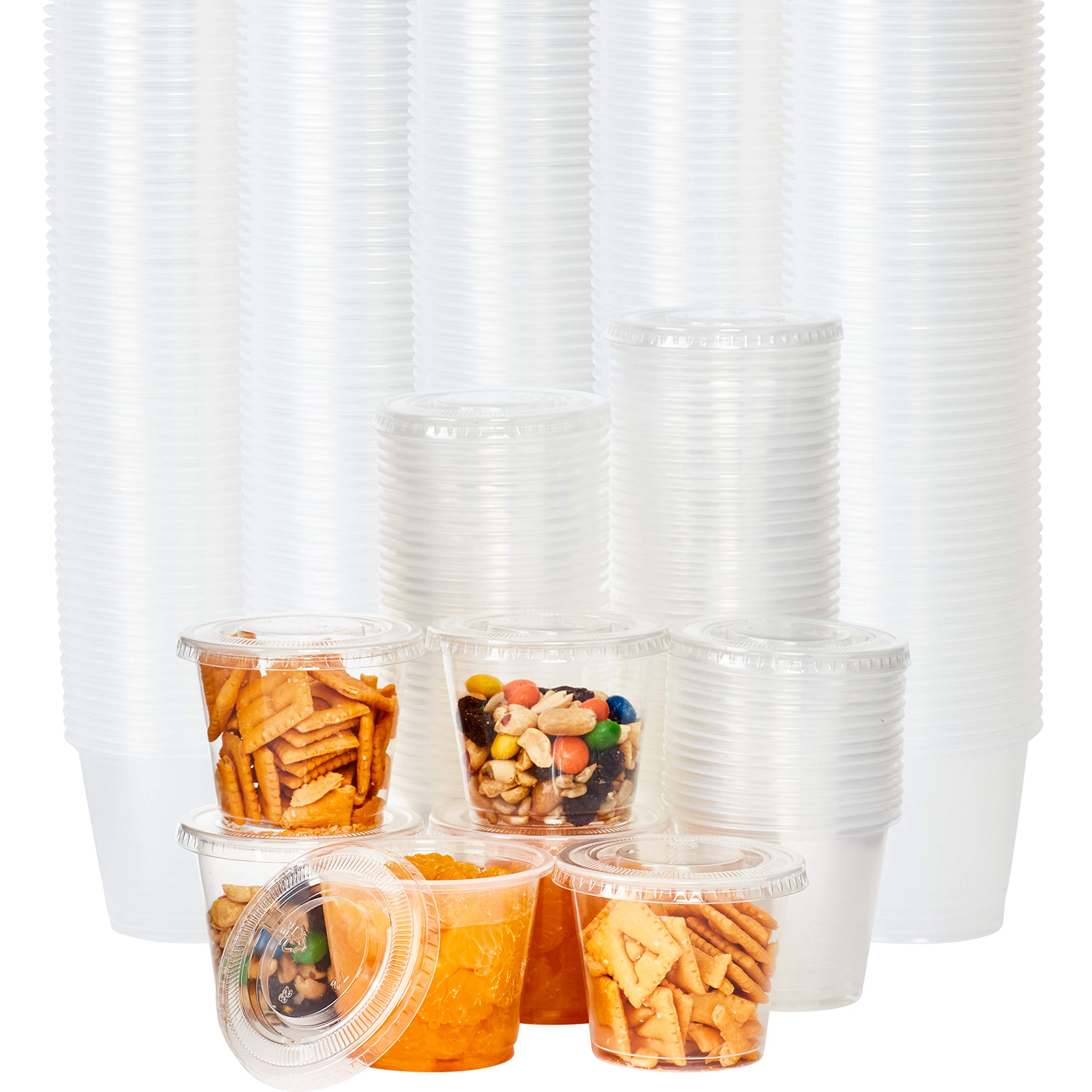 Leakproof, BPA Free 5.5 oz Souffle Cups and Lids 200 PK. Stackable