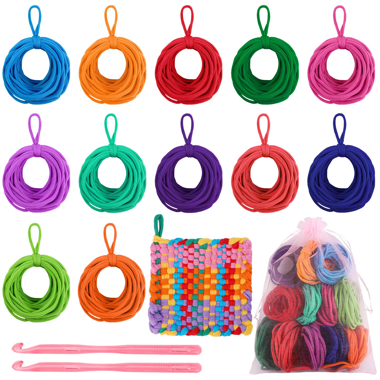 Aodaer 288 Pieces Loom Potholder Loops Weaving Loom Loops Weaving