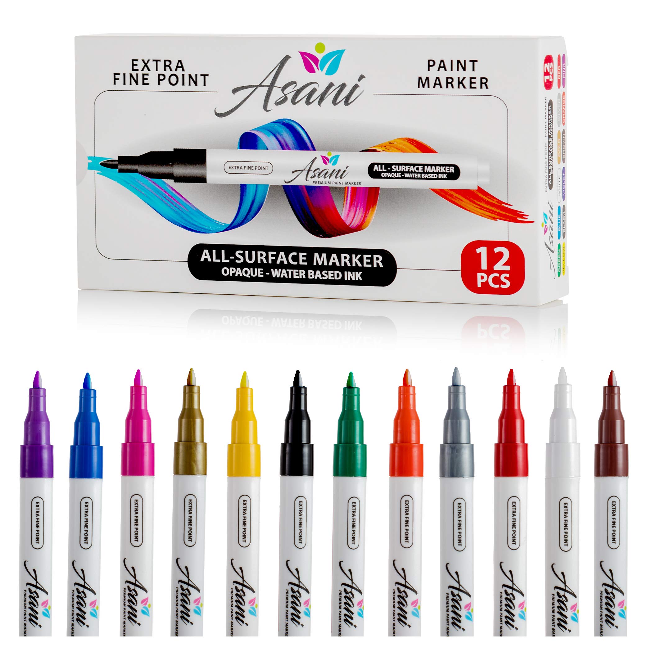 Paint Pens Acrylic Markers Set (12-Color)