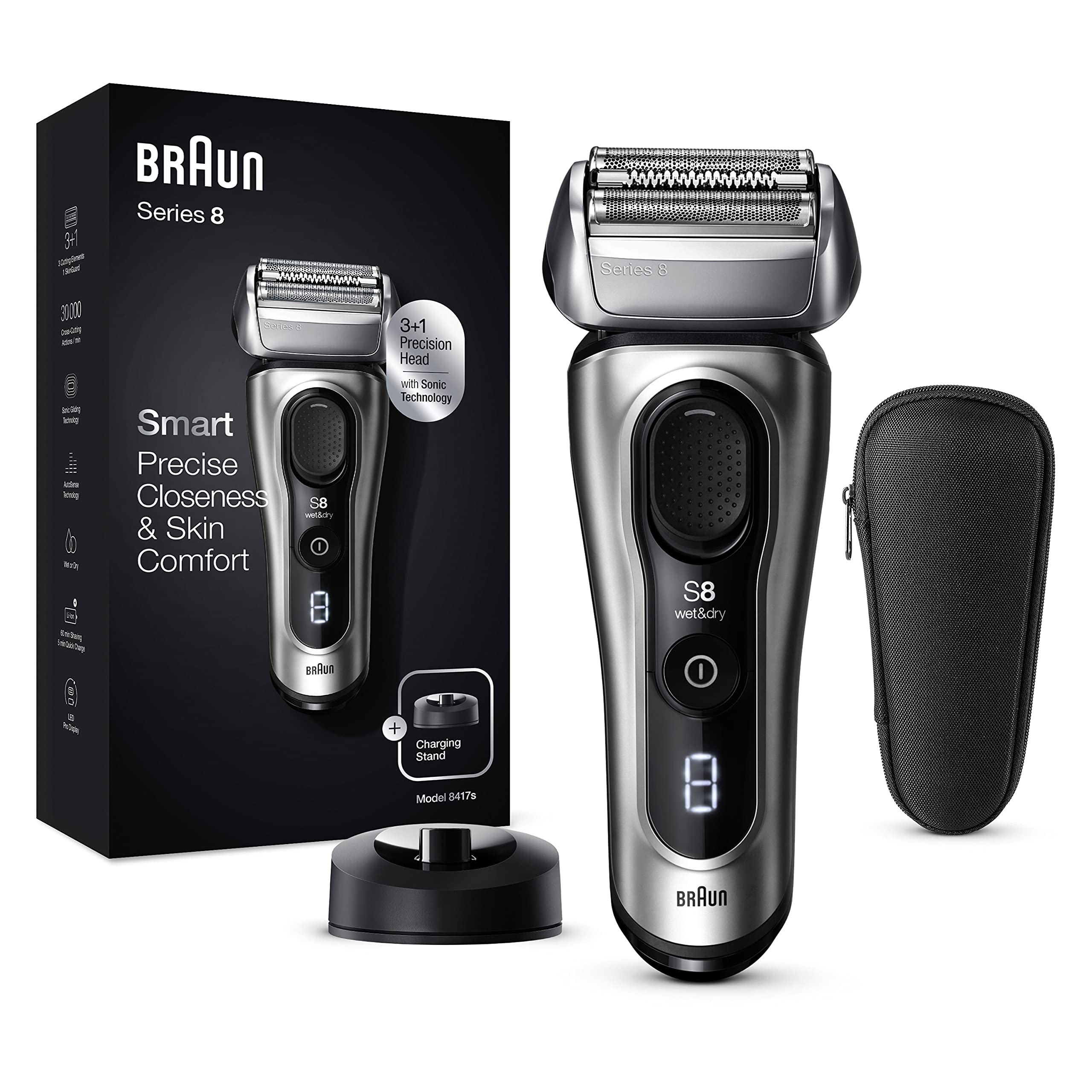 Braun Series 7020s Flex Electric Razor for Men with Precision Trimmer, Wet ＆ Dry, Rechargeable, Cordless Foil Shaver, Silver並行輸入 - 4