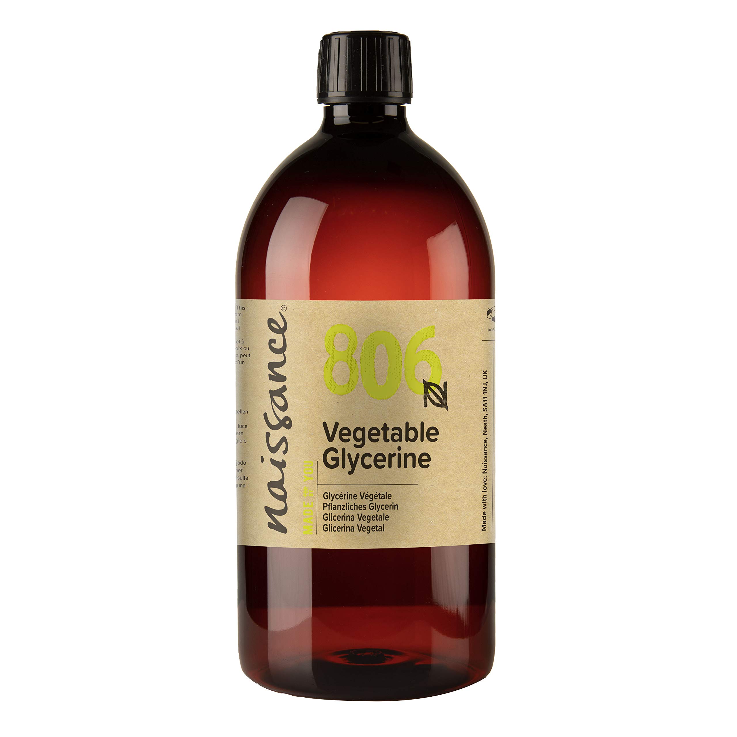 naissance Vegetable Glycerin (Glycerol) Liquid 32 fl oz - Pure USP  Pharmaceutical Grade Kosher Vegan Premium Quality Natural Humectant Non GMO