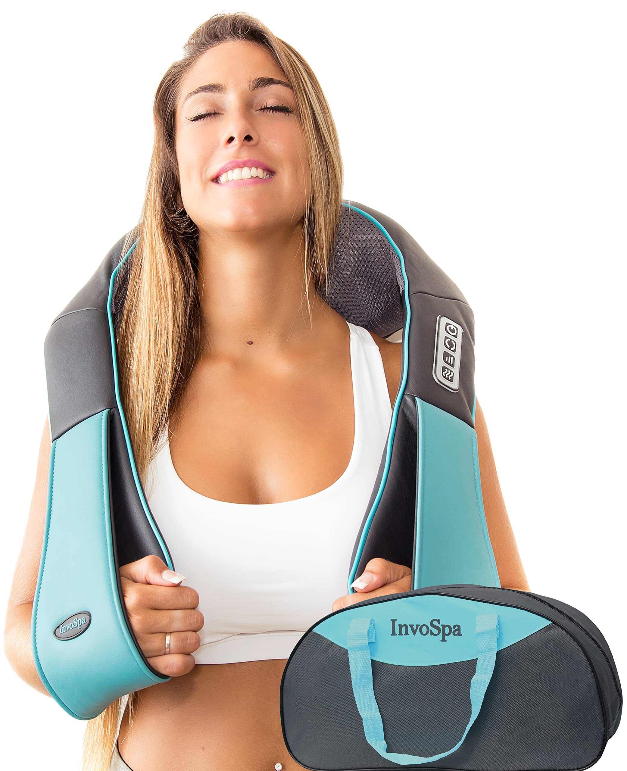 Mo Cuishle 8 Shiatsu Neck Back Massager with Heat - Blue for sale online