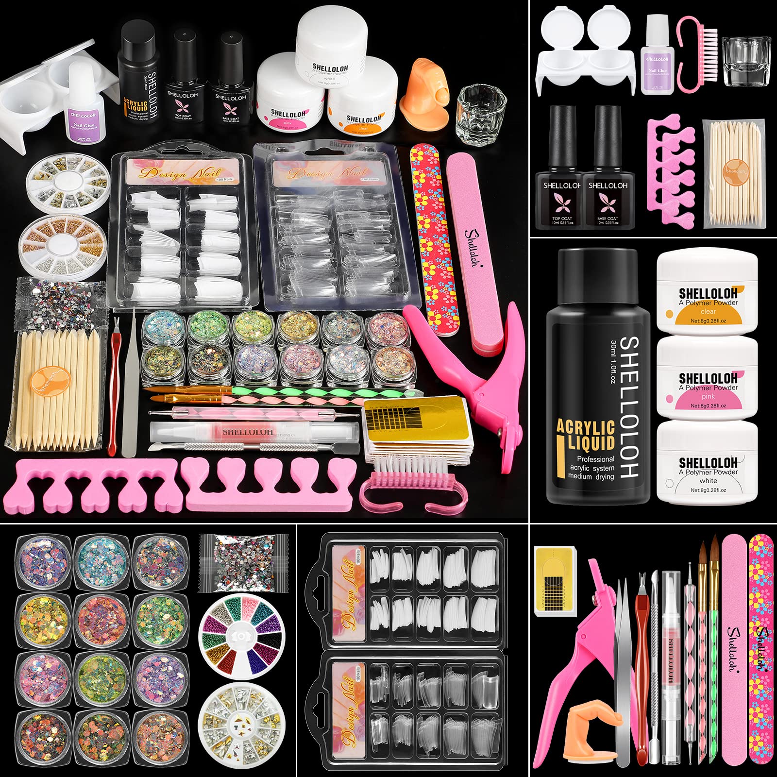 Complete Set Of - Crystal Nail Extension - Complete Nail Art Tool  Set,,ssxjv | Fruugo BH