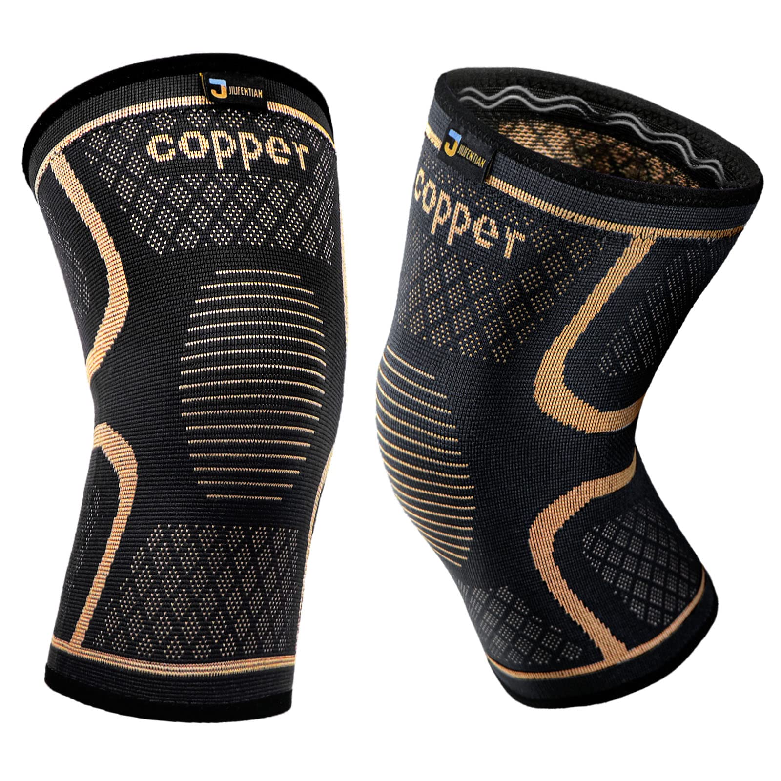 Copper Knee Braces for Men and Women (2 pack) -Knee Supports