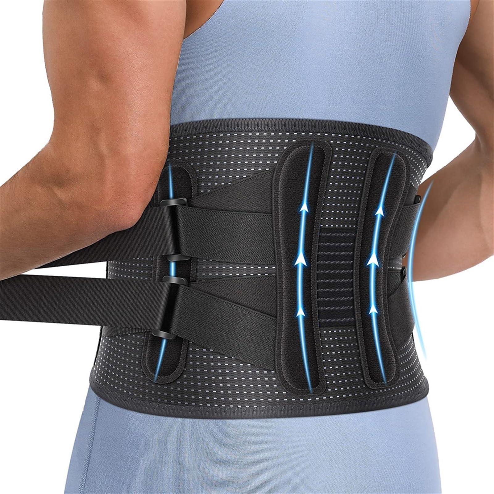 Lower Back Support Brace With Steel Plate Support Breathable