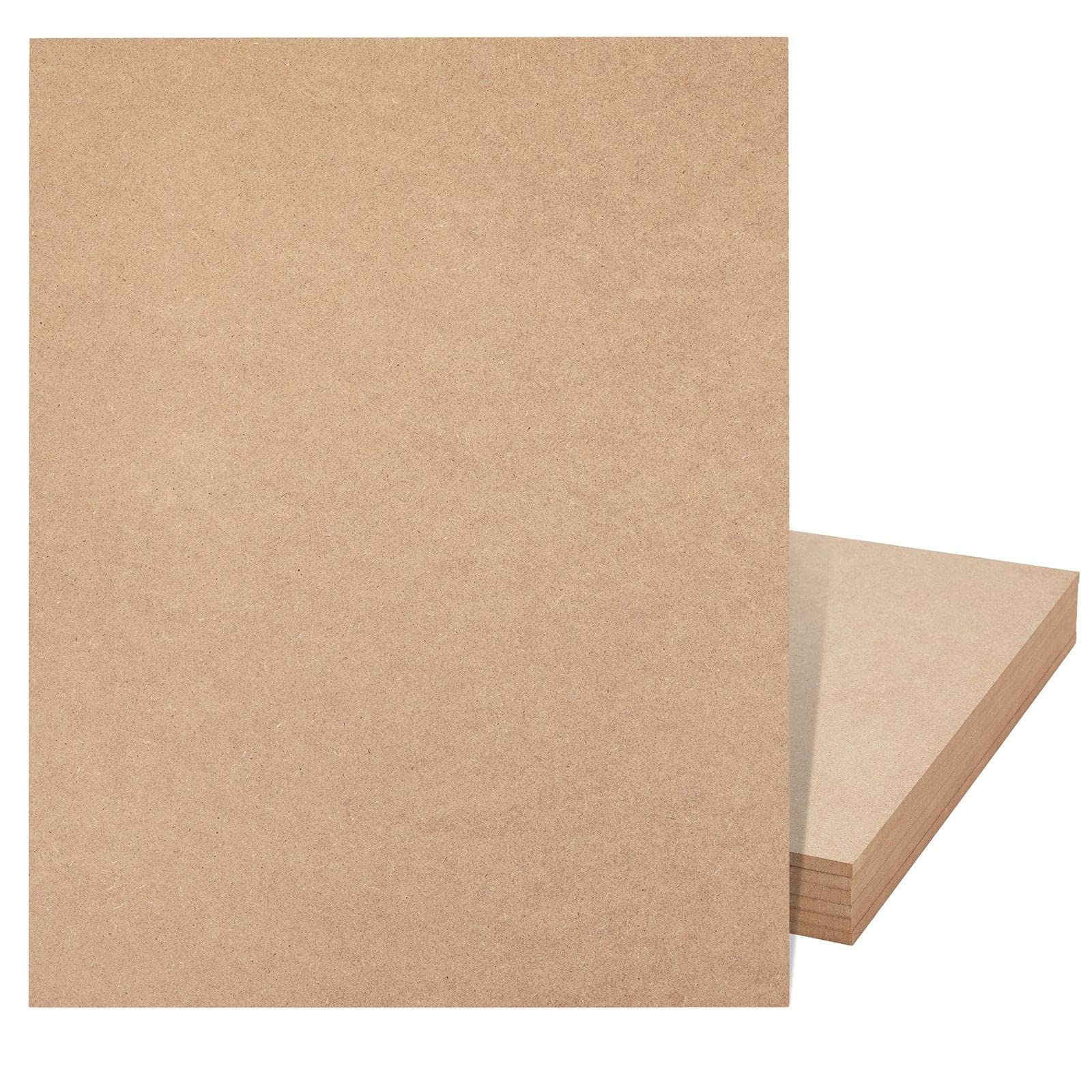 1/4 In MDF Wood Chipboard Sheets for Crafts, Engraving, Painting (11x14 in,  6 Pack)