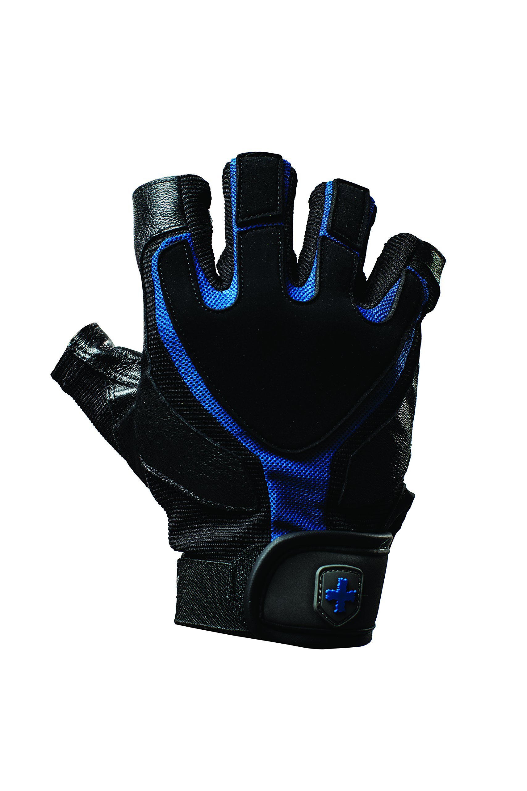Harbinger Training Grip Weightlifting Workout Gloves 2.0, Small Black/Blue  Men's X-Large