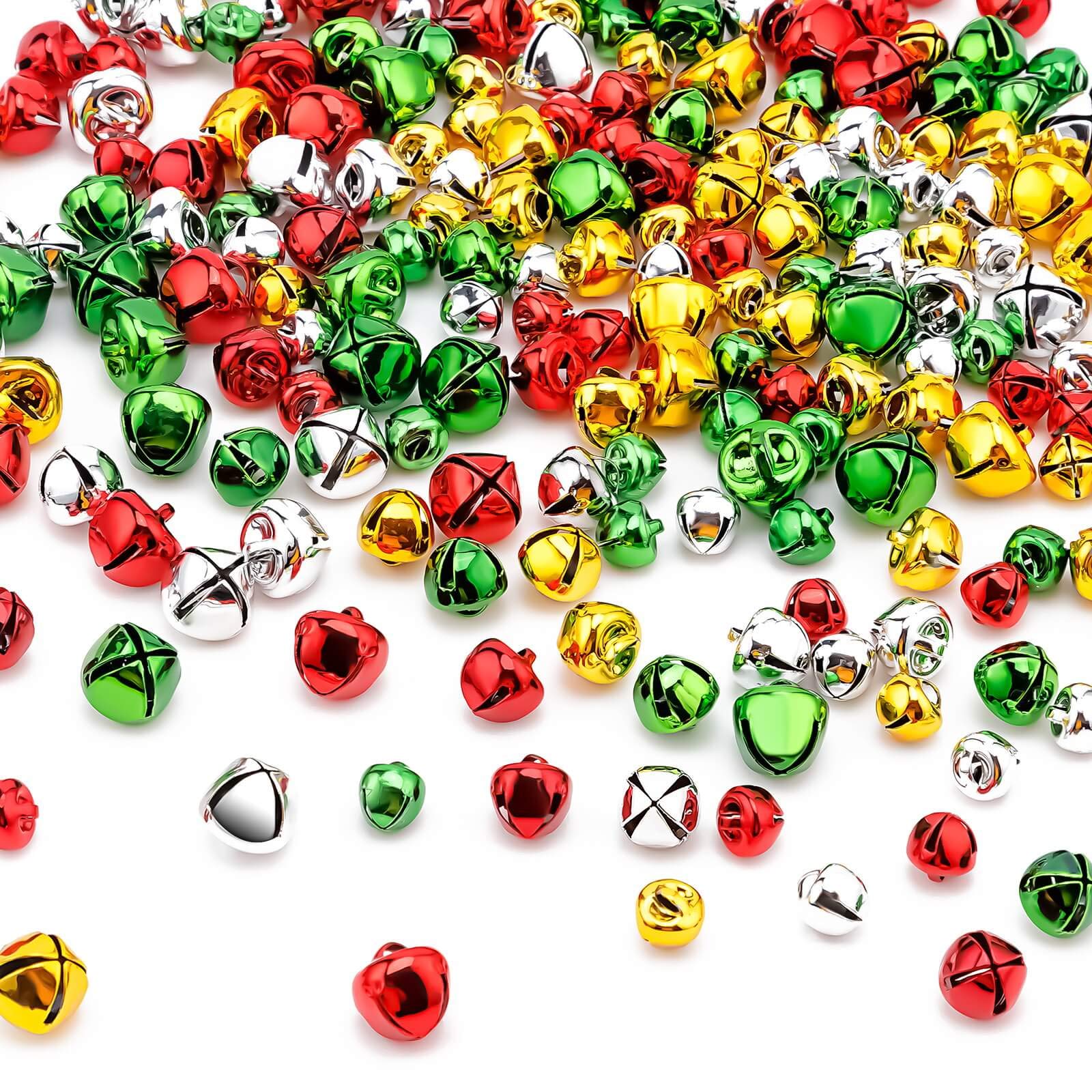 Jingle Bells, 200 Pieces Colorful Jingle Bells for Crafts, 4