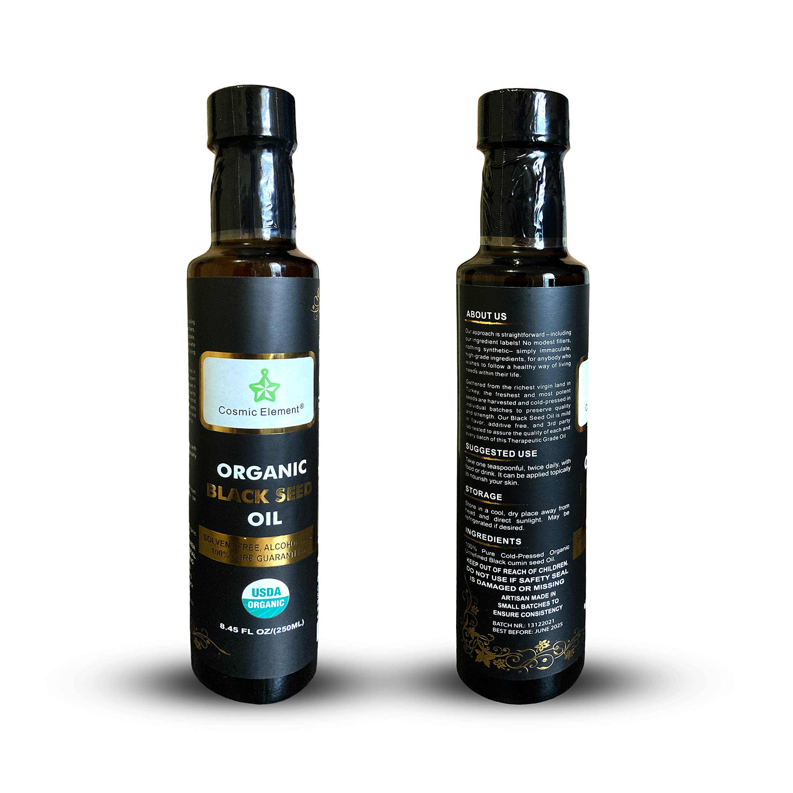 Sun Essential Oils Organic Cold Pressed Black Seed Oil