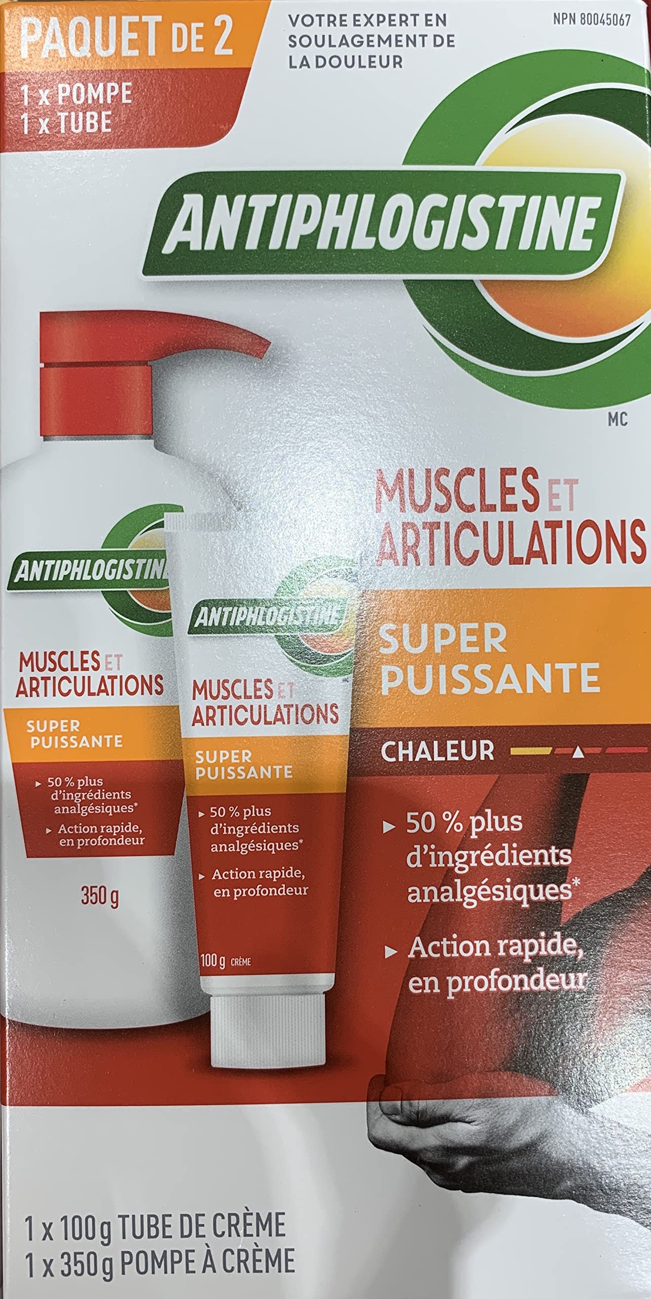 Rub A535 Antiphlogistine Extra Strength Cream 350g Bottles Plus 100g