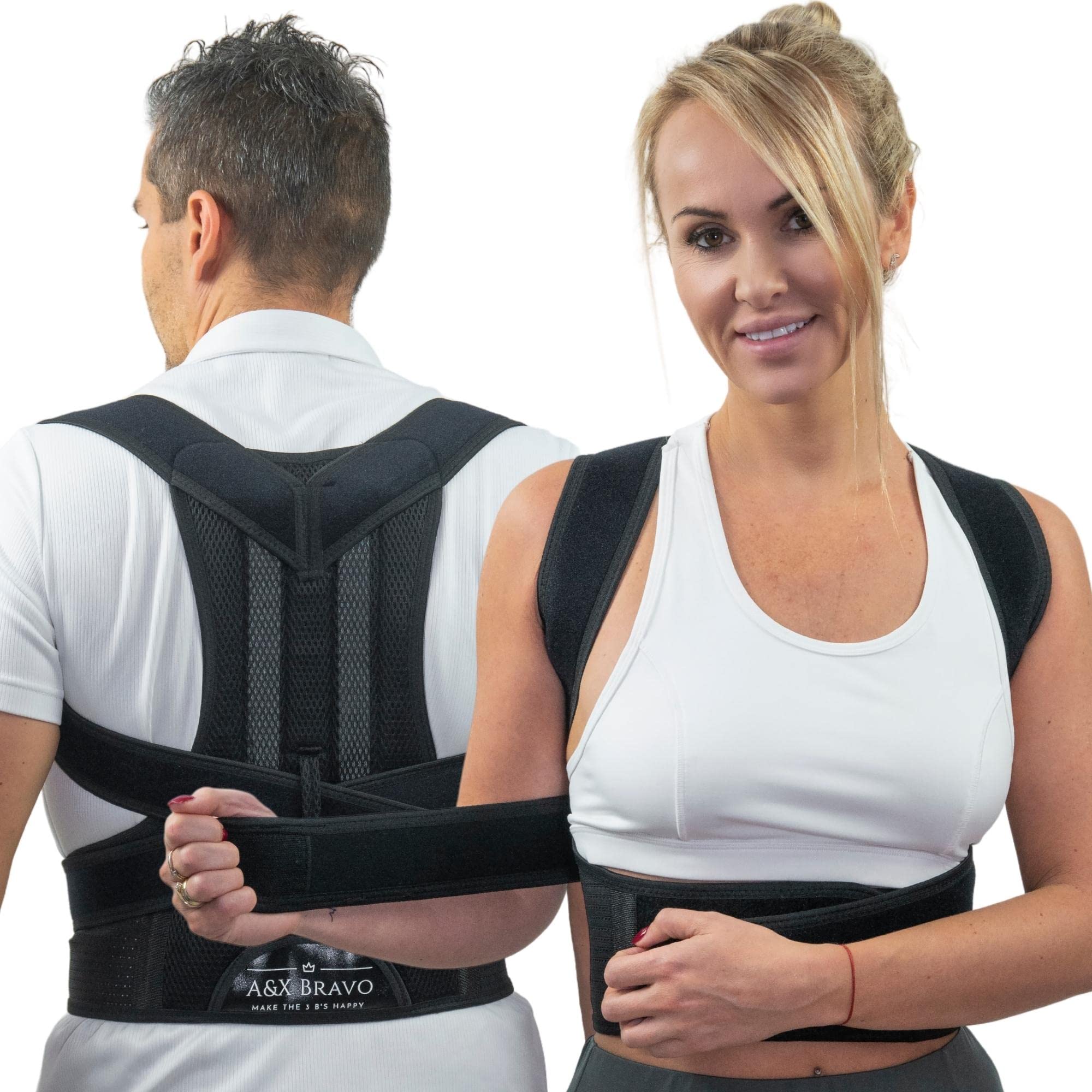 Back Brace Lumbar Support Shoulder Posture Corrector For Women/Men Back  Pain Relief