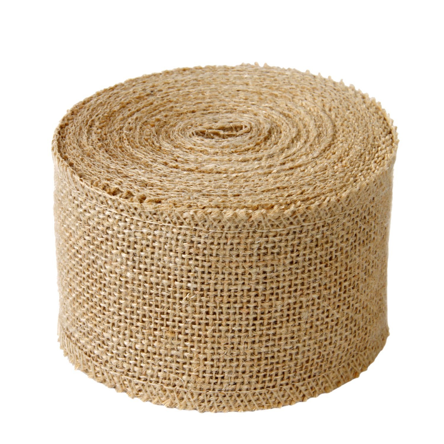 LaRibbons 3 Wide Burlap Fabric Craft Ribbon 10 Yards 01 Tan