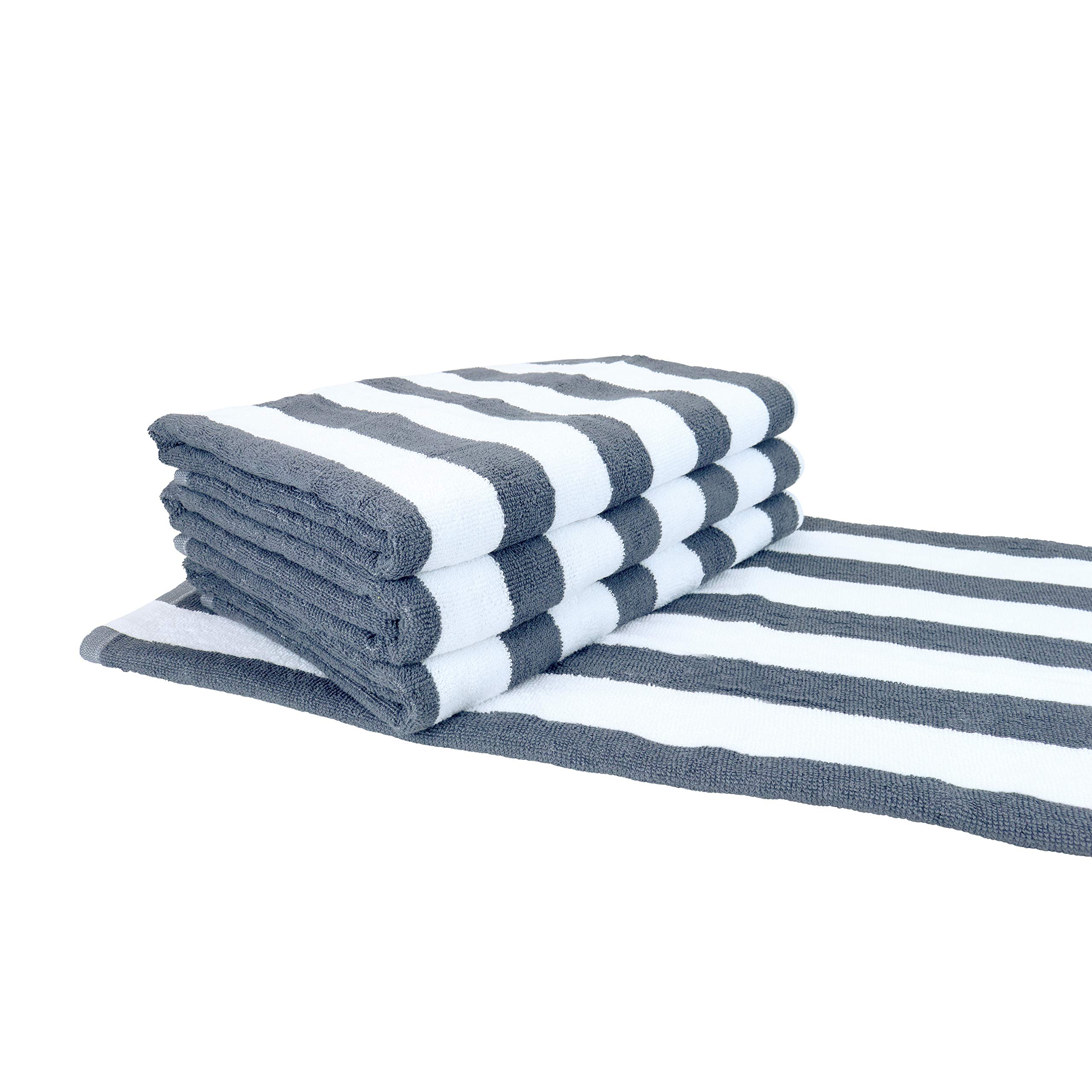 California Cabana Towels Set (30x70 in.) Cotton, Color Stripes Set of