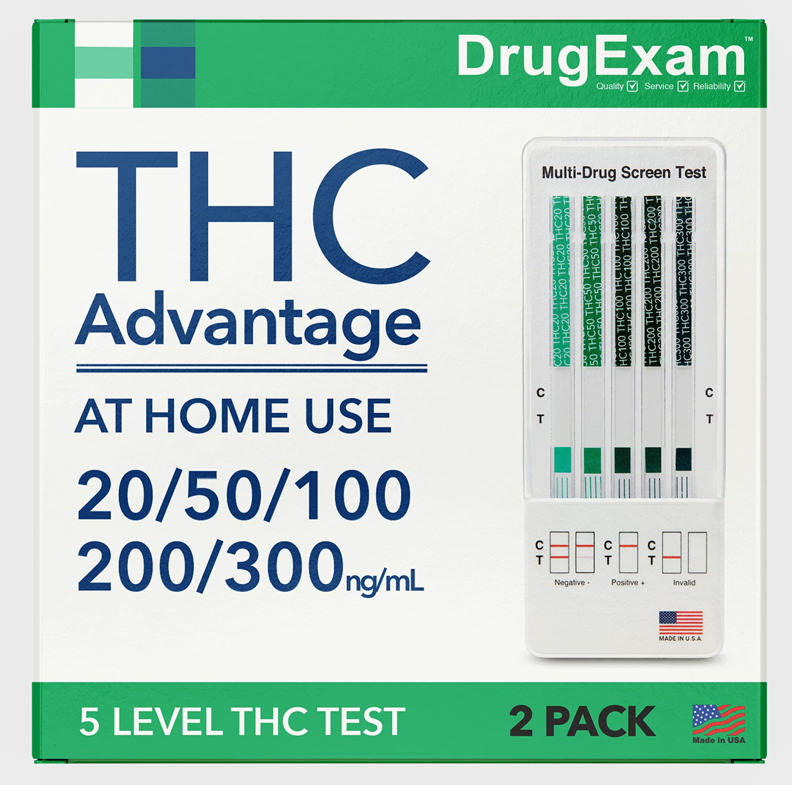 2 Pack - DrugExam THC Advantage Made in USA Multi Level Marijuana