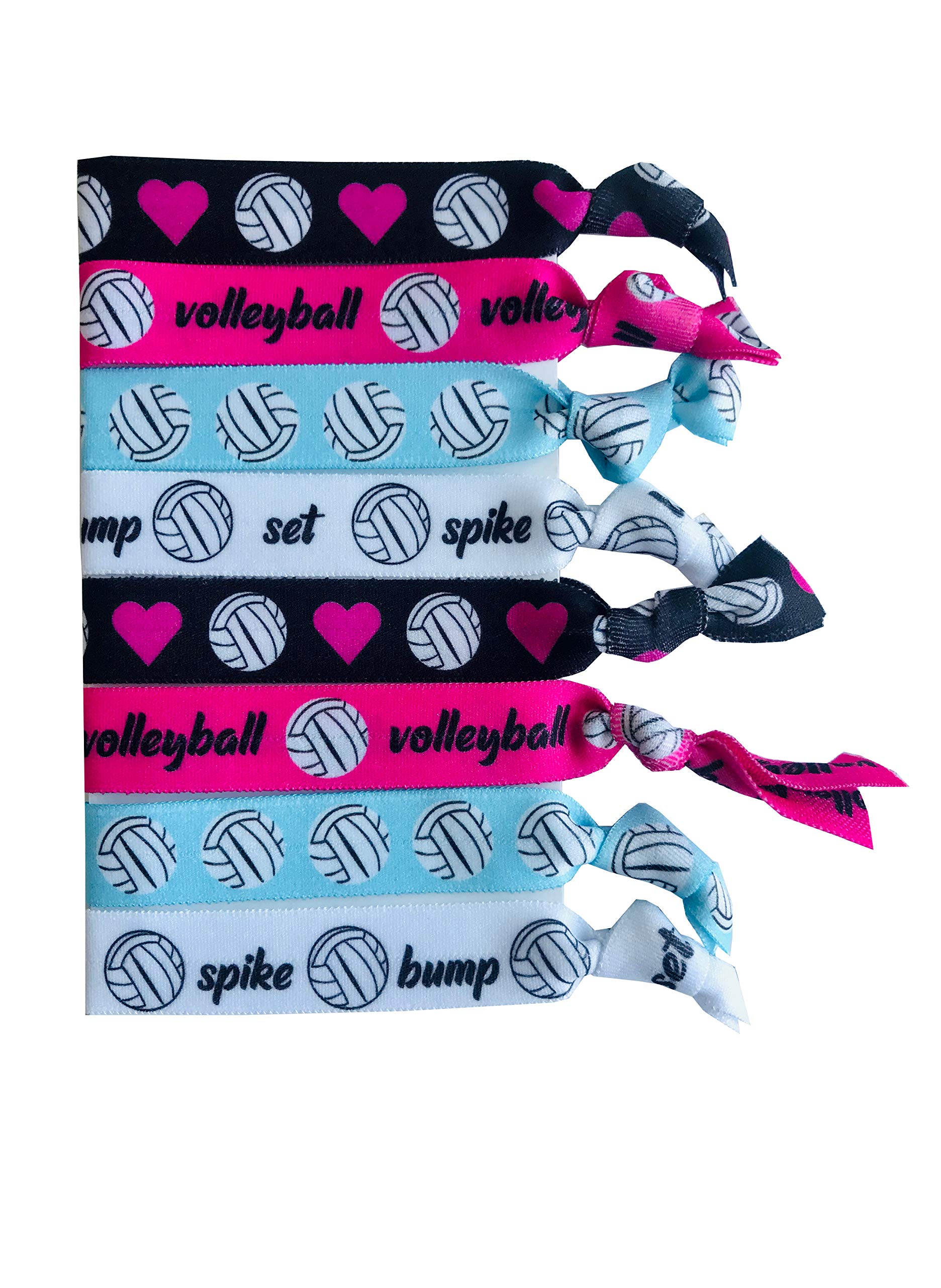 8 Piece Volleyball Gift Hair Ties - Volleyball Gifts for Team & Teen ...