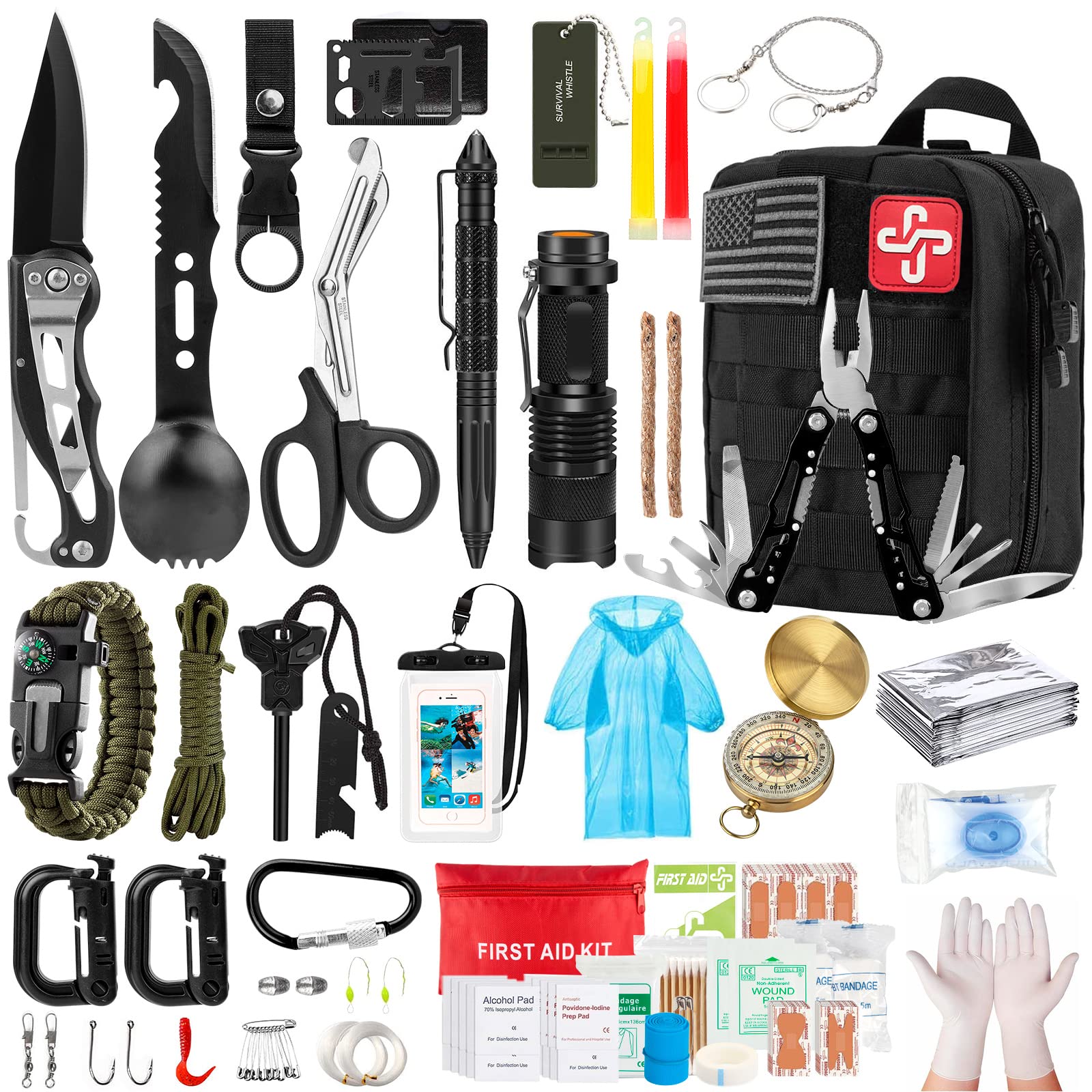 Outdoor Wilderness Survival Gear Survival Kit Camping First Aid