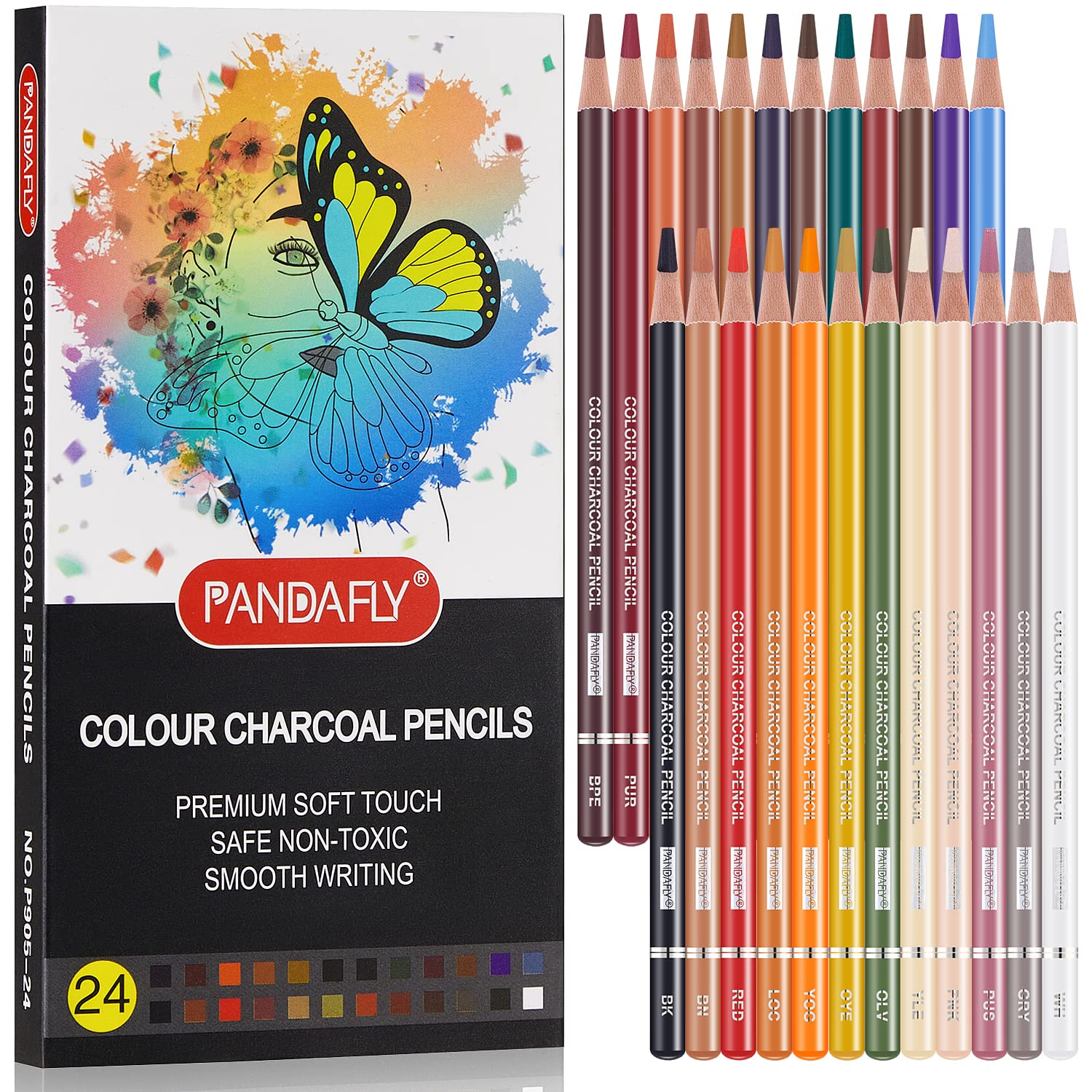  PANDAFLY White Charcoal Pencils Drawing Set, Professional 5  Pieces White Sketch Pencils for Drawing, Sketching, Shading, Blending,  White Chalk Pencils for Beginners & Artists : Arts, Crafts & Sewing