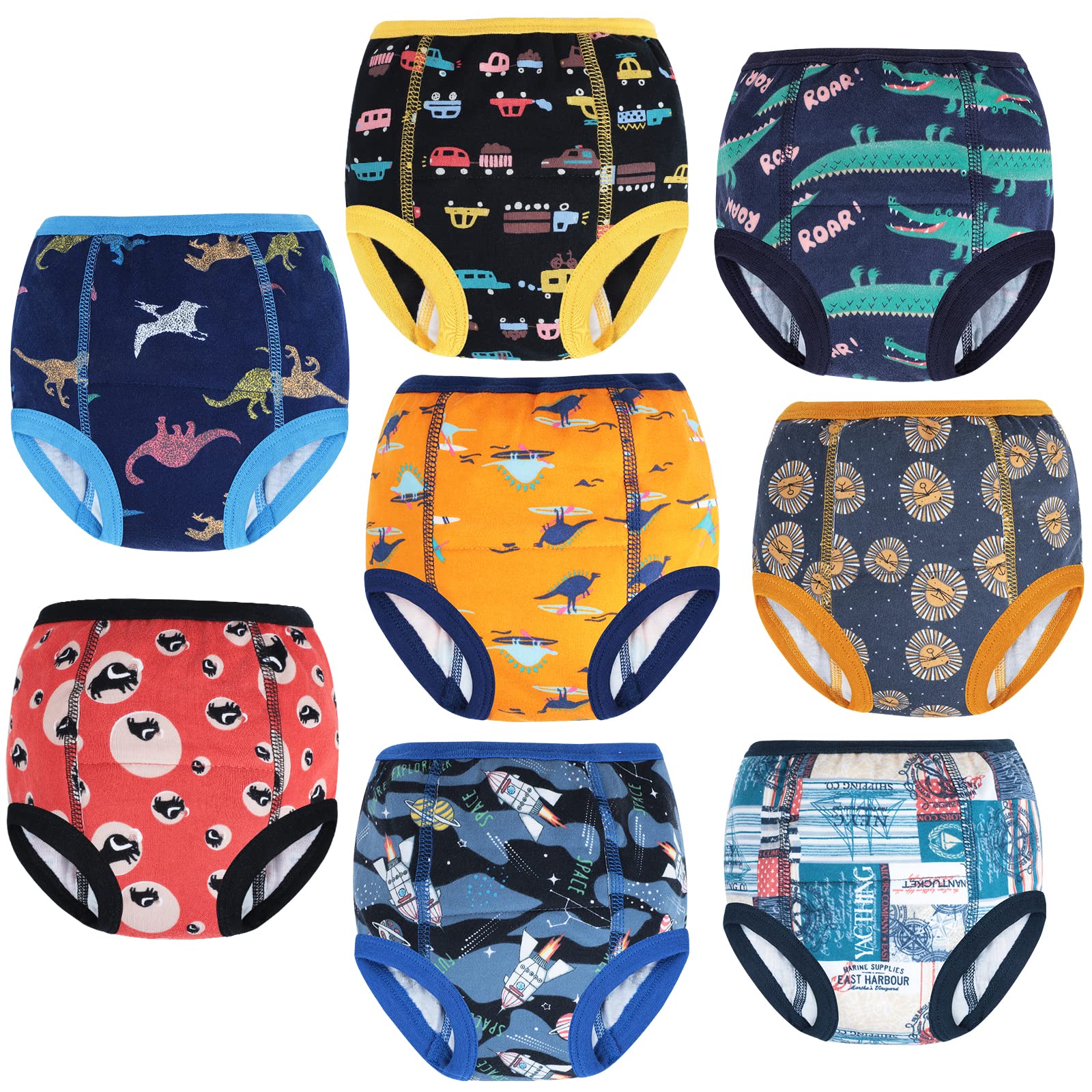 MOEMOE BABY Training Underwear Absorbent Potty Training Underwear for Boys  Girls, Cotton Toddler Training Pants 2-6T Dinosaur Aerospace Park 4T