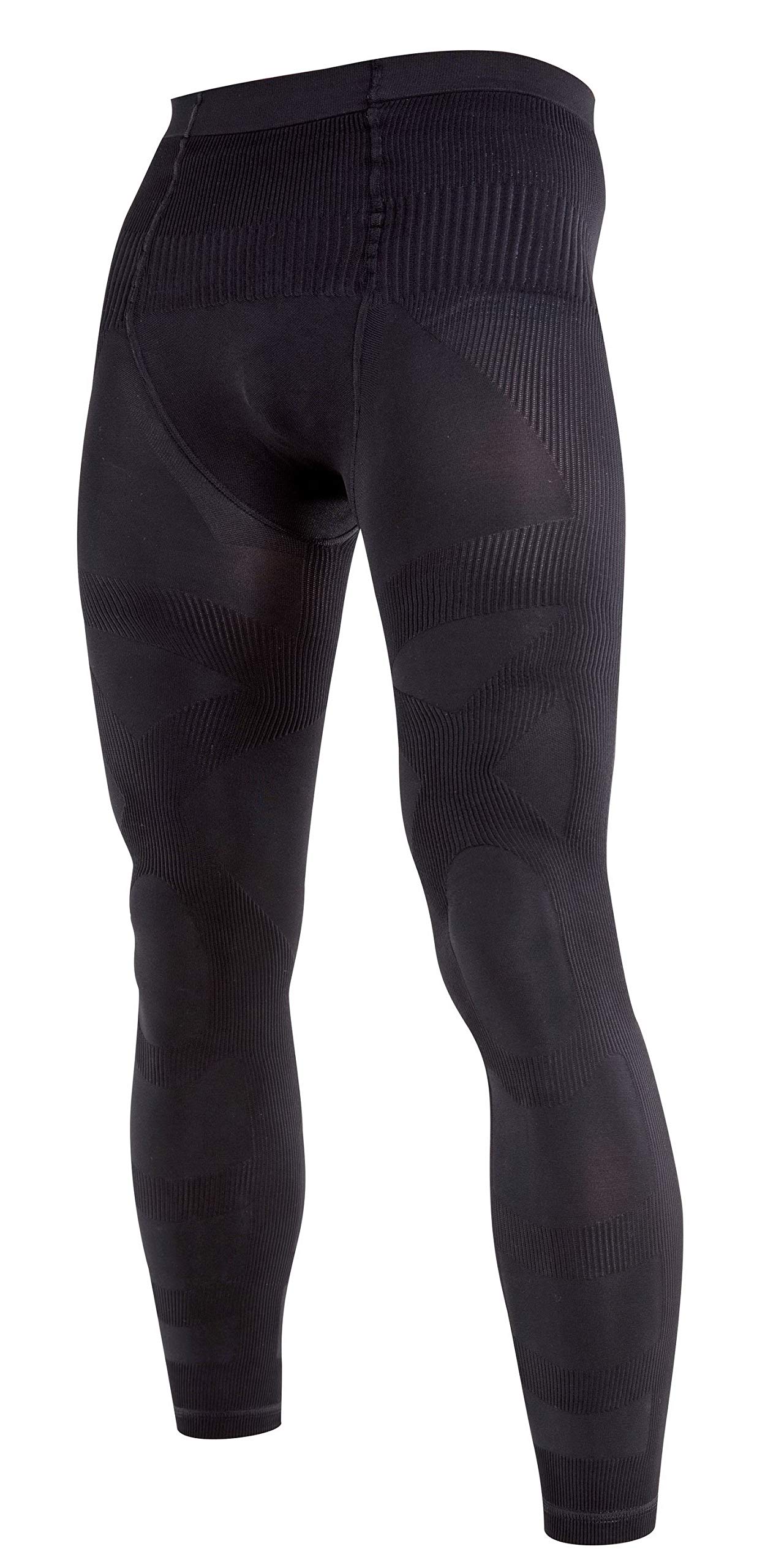 HOYISOX Plus Sizes 20-30 mmHg Compression Tights for Men, Seamless Legs  5X-Large Black