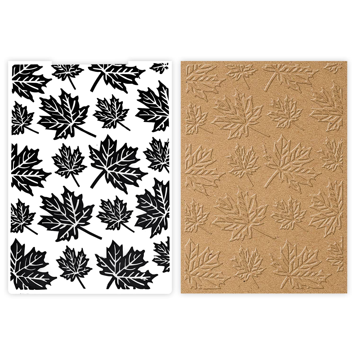 KINBOM Embossing Folder 5.8x4 Inch Plastic Embossing Folders for Card  Making Embossing Machine Template for Scrapbook Paper Craft Album Stamps  DIY D cor (Maple Leaf Style)