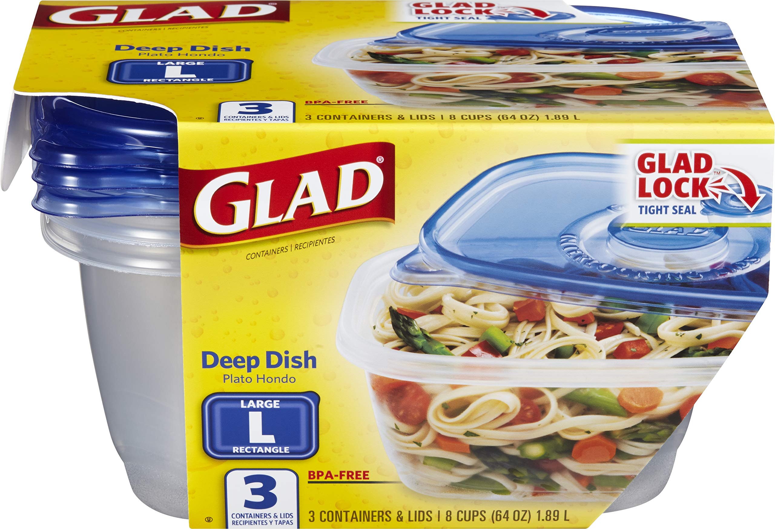  Glad Gladware Series Durable Plastic Food Storage