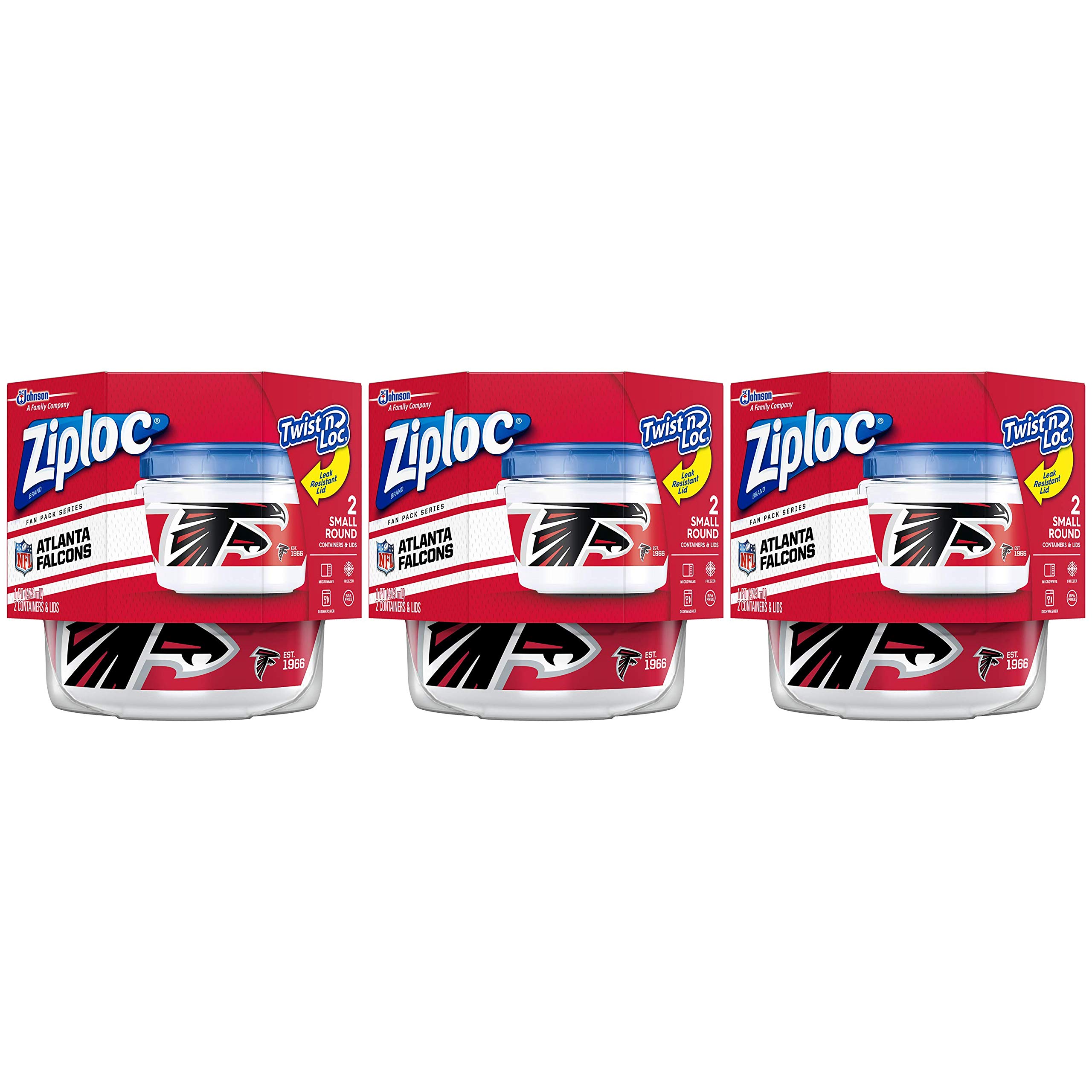Ziploc Twist N Loc Containers, Small 3 Containers and 3 Lids (Pack