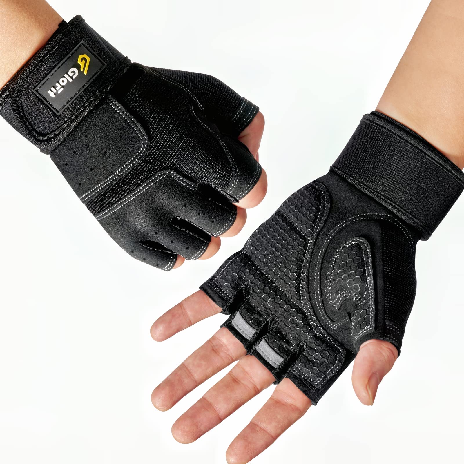Women/Men Gym Gloves With Wrist Wrap Workout Weight Lifting Fitness  Exercise US