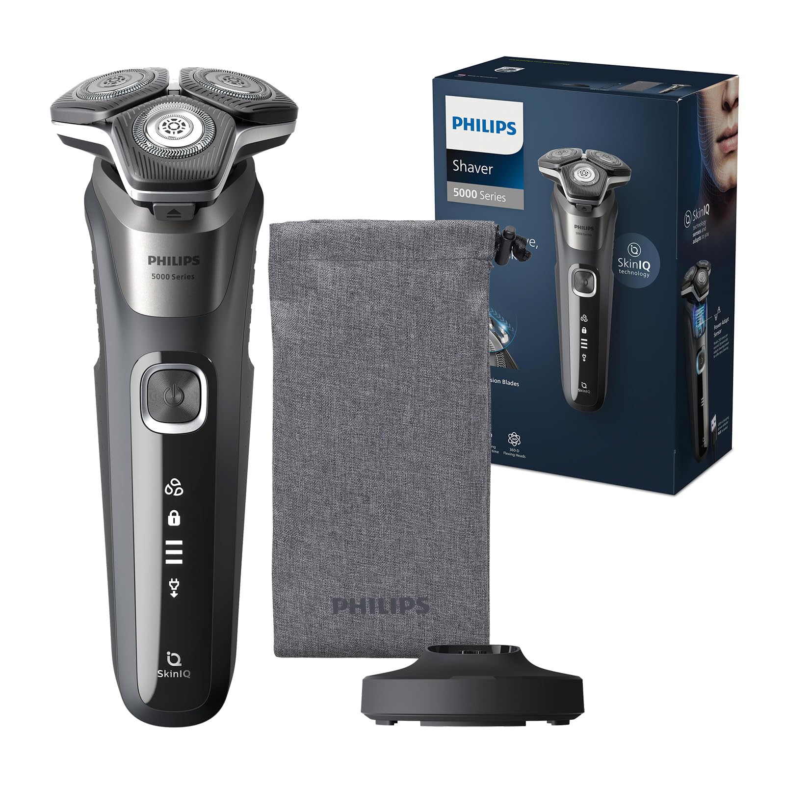 Philips Shaver Series 5000 - Wet & Dry Electric Shaver in Carbon Grey ...