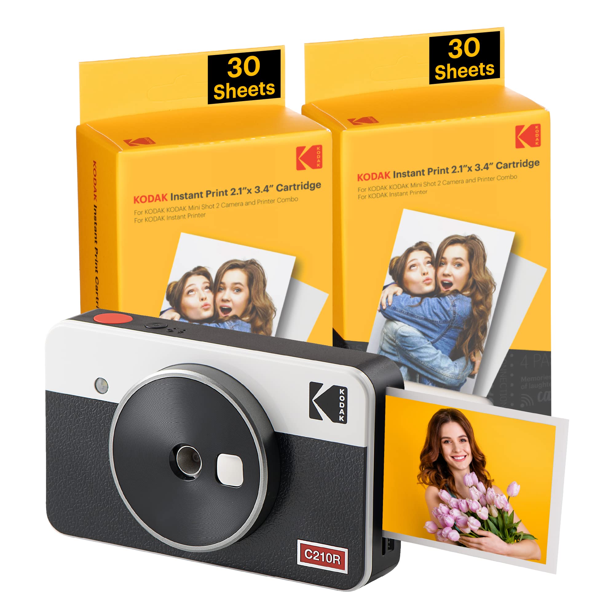 KODAK Mini Shot 2 Retro 4PASS 2-in-1 Instant Digital Camera and