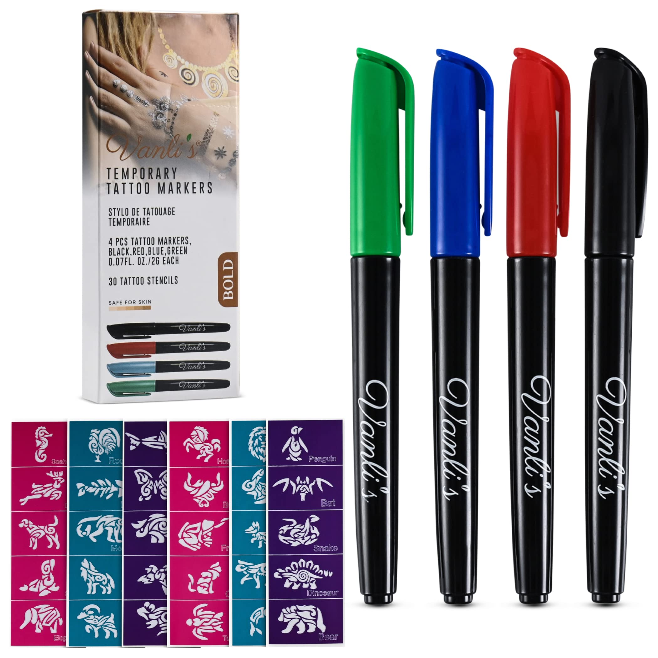 Vanli's Temporary Tattoo Markers - Stocking Stuffers For Teens