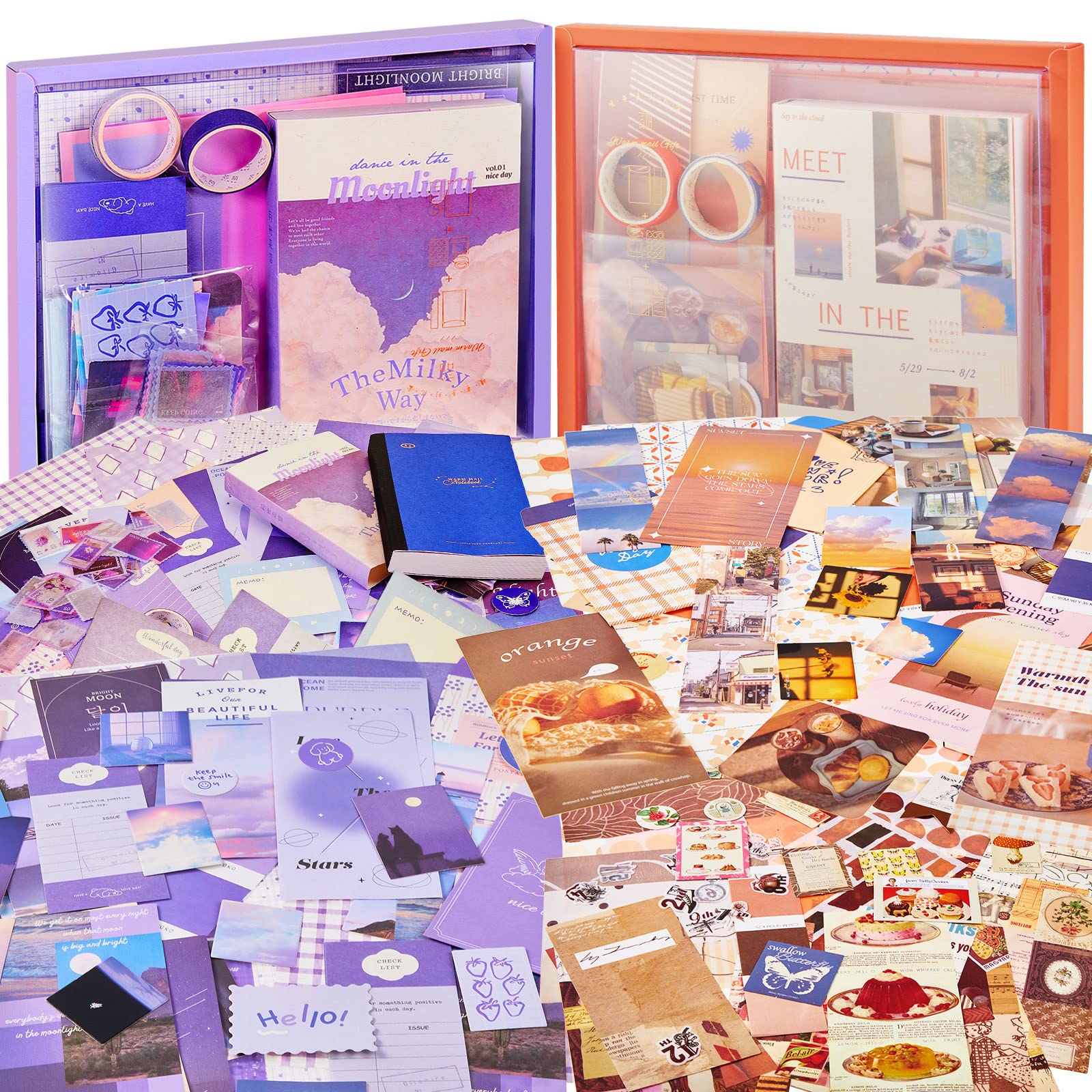 Vintage Scrapbooking Supplies Kit Birthday Craft Gift with Journaling  Supplies Aesthetic Scrapbook Set for Kid Adult Teens Girl