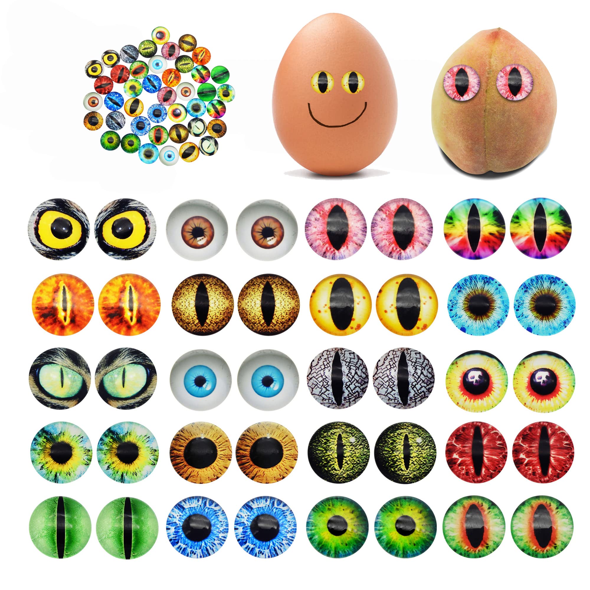 100PCS 10mm Self Adhesive Dragon Animal Eye Googly Wiggle Eyes for DIY  Craft Sticker Children School Classroom Arts Crafts Decoration