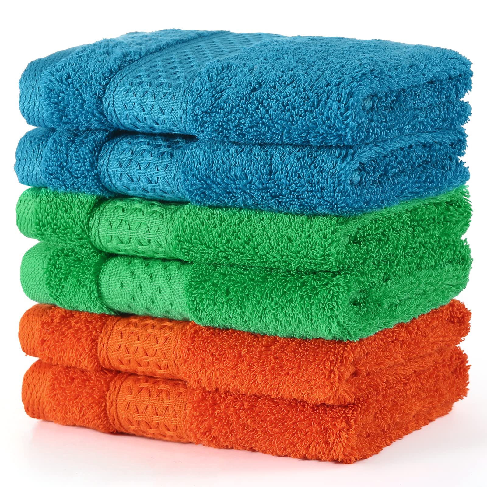 Chiicol Cotton Wash Cloths Absorbent Bath Washcloths for Body and
