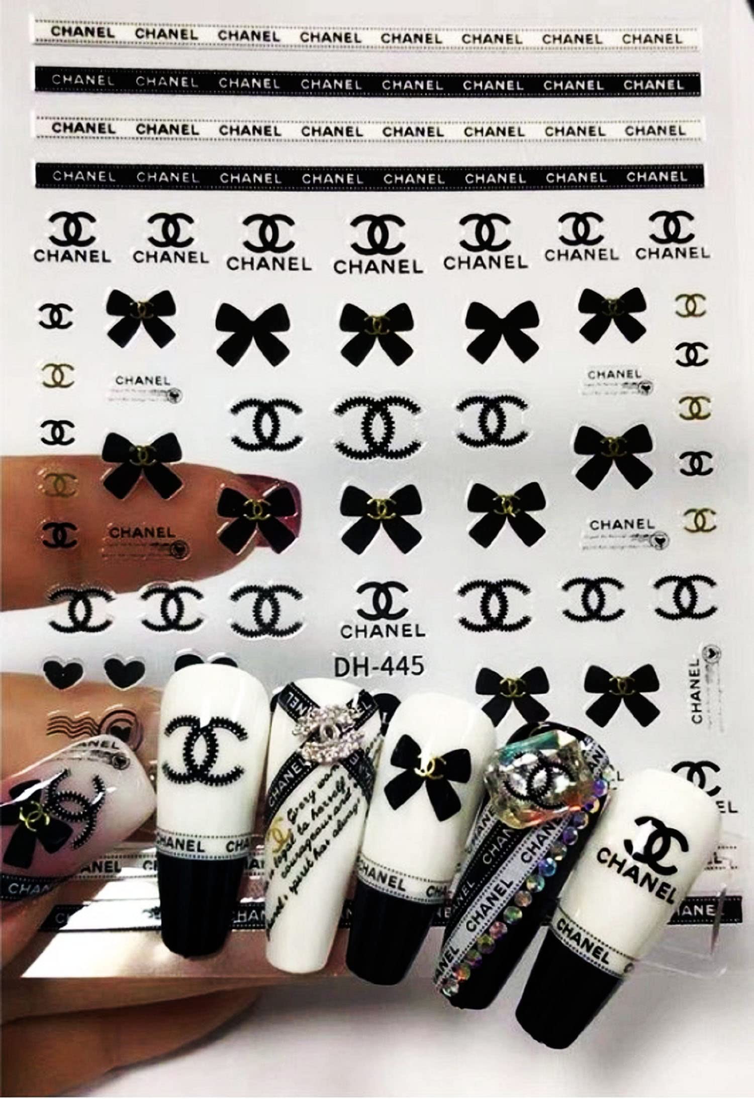 Chanel Logo Embossed Nail-Art Design: How-To | POPSUGAR Beauty UK