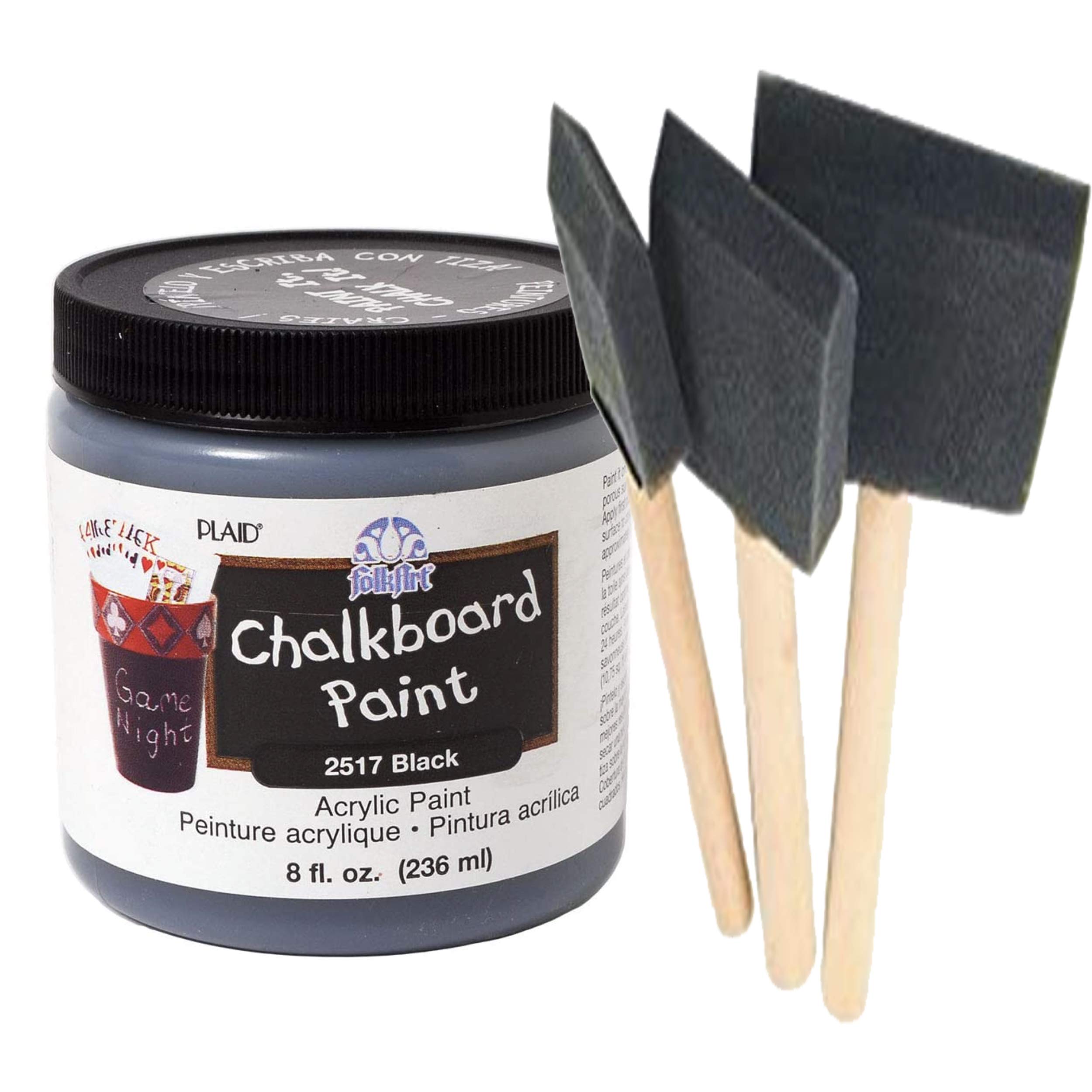 Chalkboard Paint Kit  Quality Black Chalkboard Paint with Three