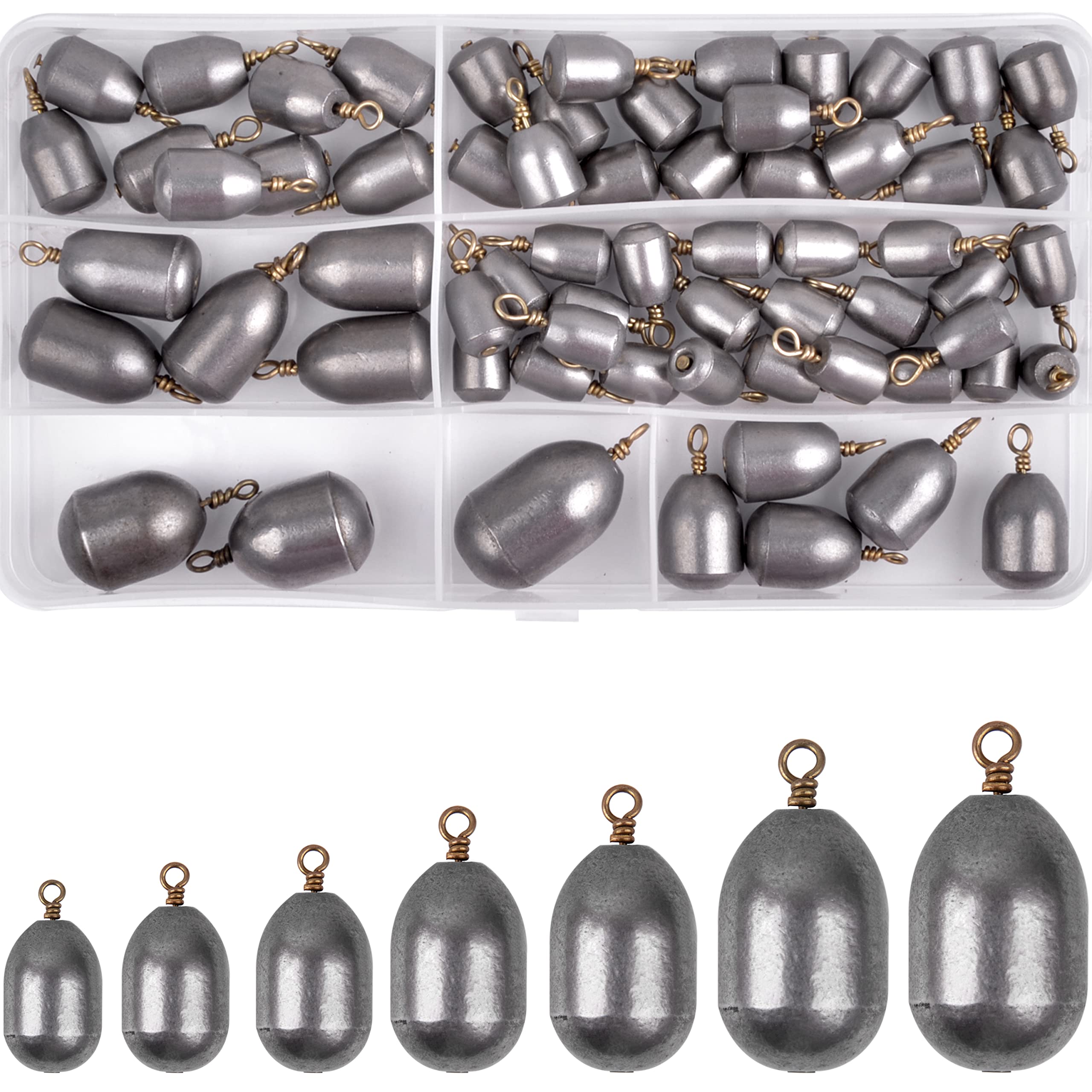 Fishing Weight Sinker - 27/62pcs Bass Casting Sinker Weight Bell