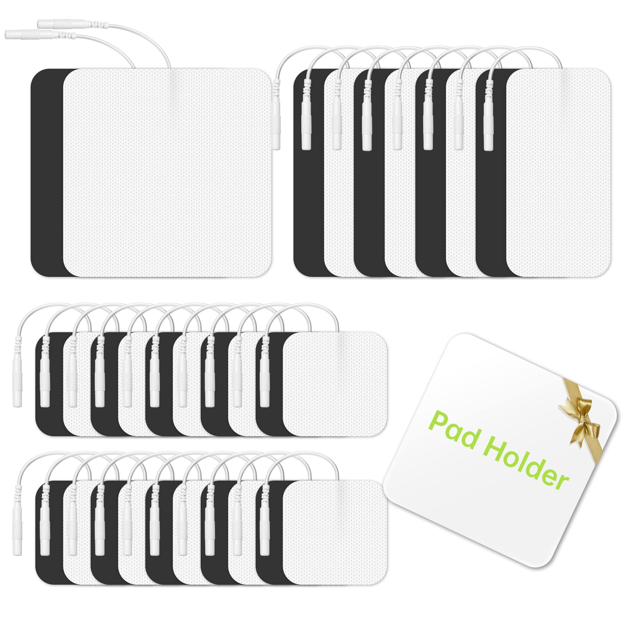 30 Pieces TENS Unit Replacement Pads Multiple Sizes TENS Unit Pads