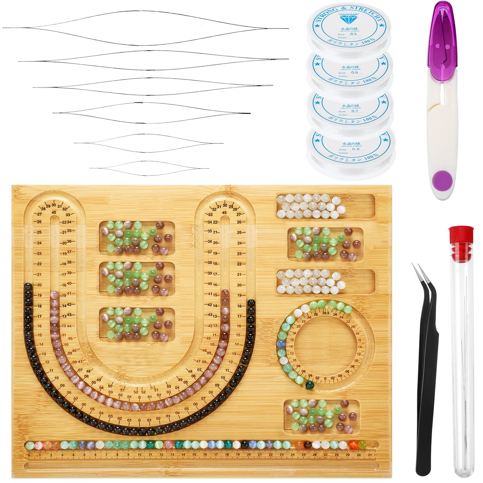 EuTengHao Bead Design Boards Mats with Bead Scoop Soft Stable Beading Mat  Jewelry String Beading Needles Jewelry Organizer Tray for Jewelry DIY  Making