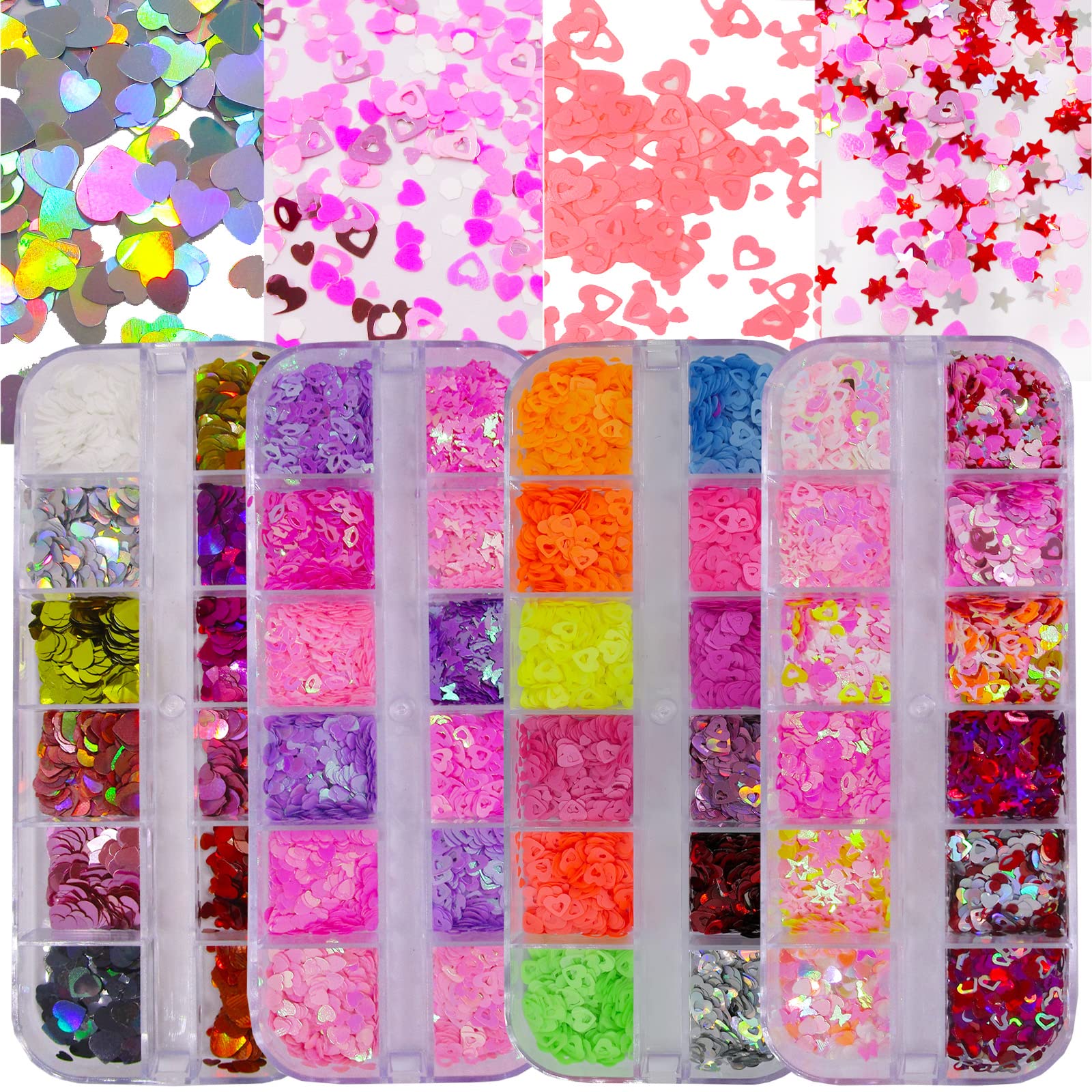  Resin Filling Accessories,Card Style Nail Art Sequins,Numbers  Letter Nail Glitter for Nail Art and Jewelry Making : Beauty & Personal Care