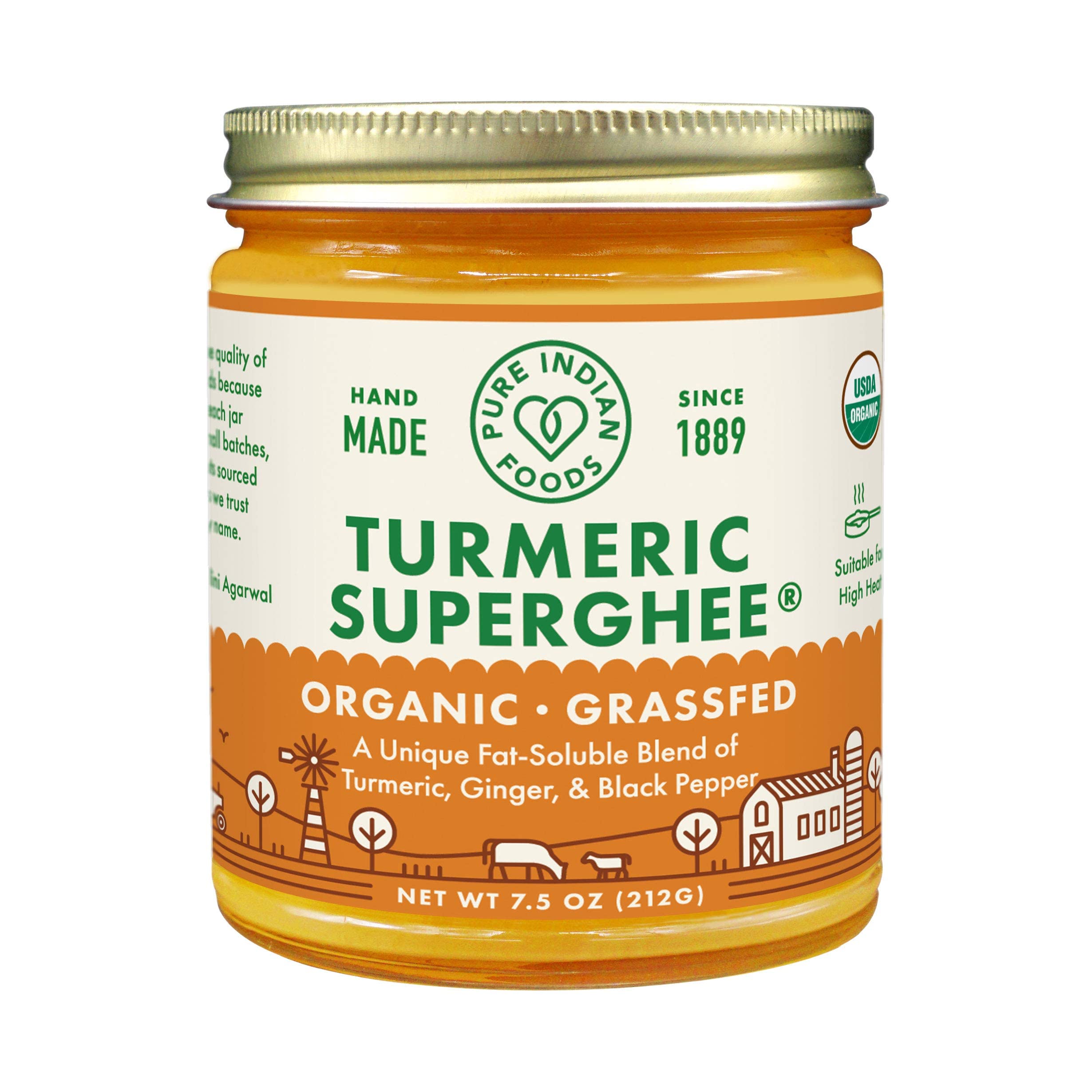 Turmeric Superghee 7 5 Oz Certified Organic 7 5 Ounce Pack Of 1