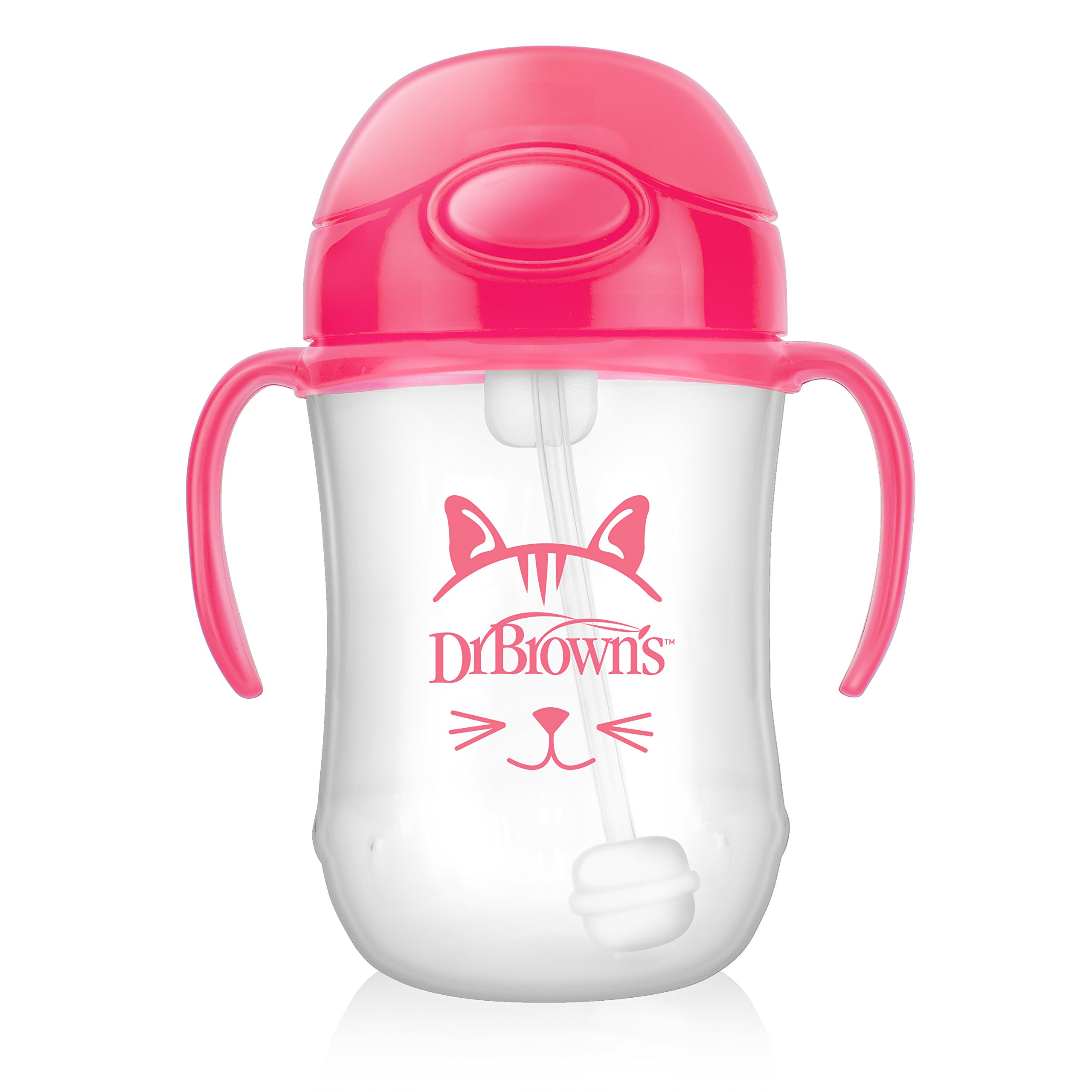 Dr. Brown's Baby's First Straw Cup Sippy Cup with Straw - Pink - 9oz - 6m+
