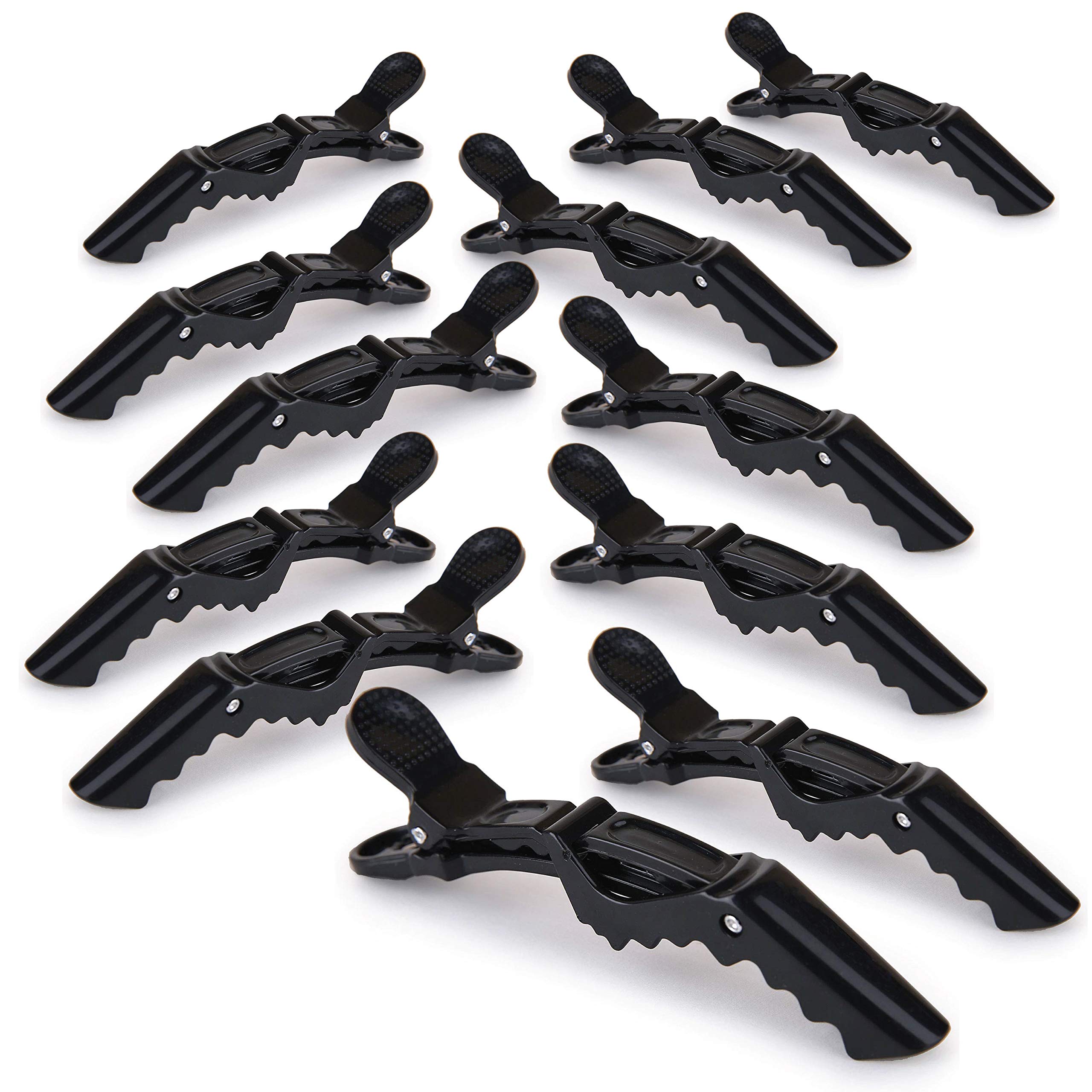 Deke Home Women styling hairclip - 12 pcs professional alligator plastic  hair sectioning clips - Durable alligator hair