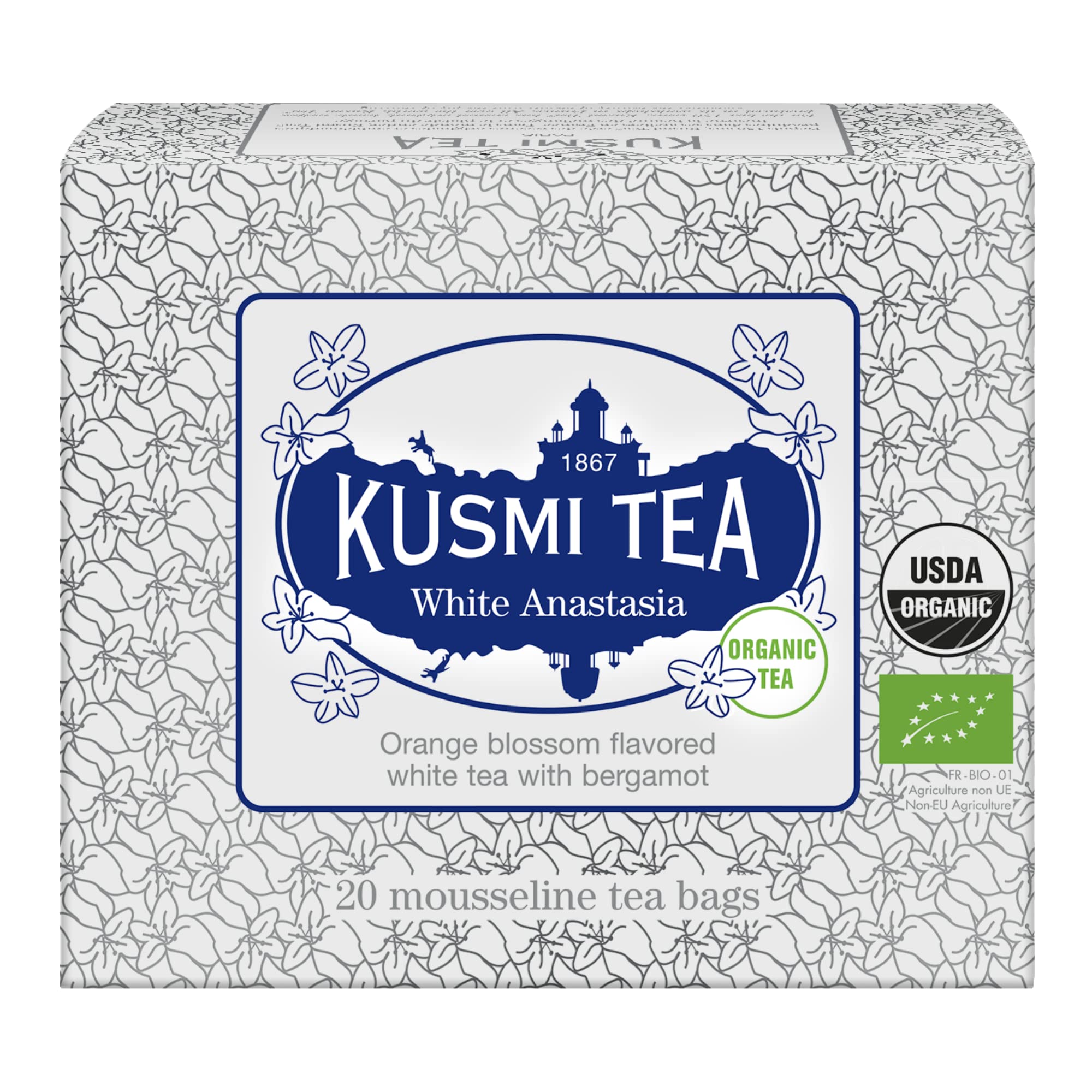 KUSMI TEA - ANASTASIA ORGANIC - Box Of Enveloped Tea Bags (50