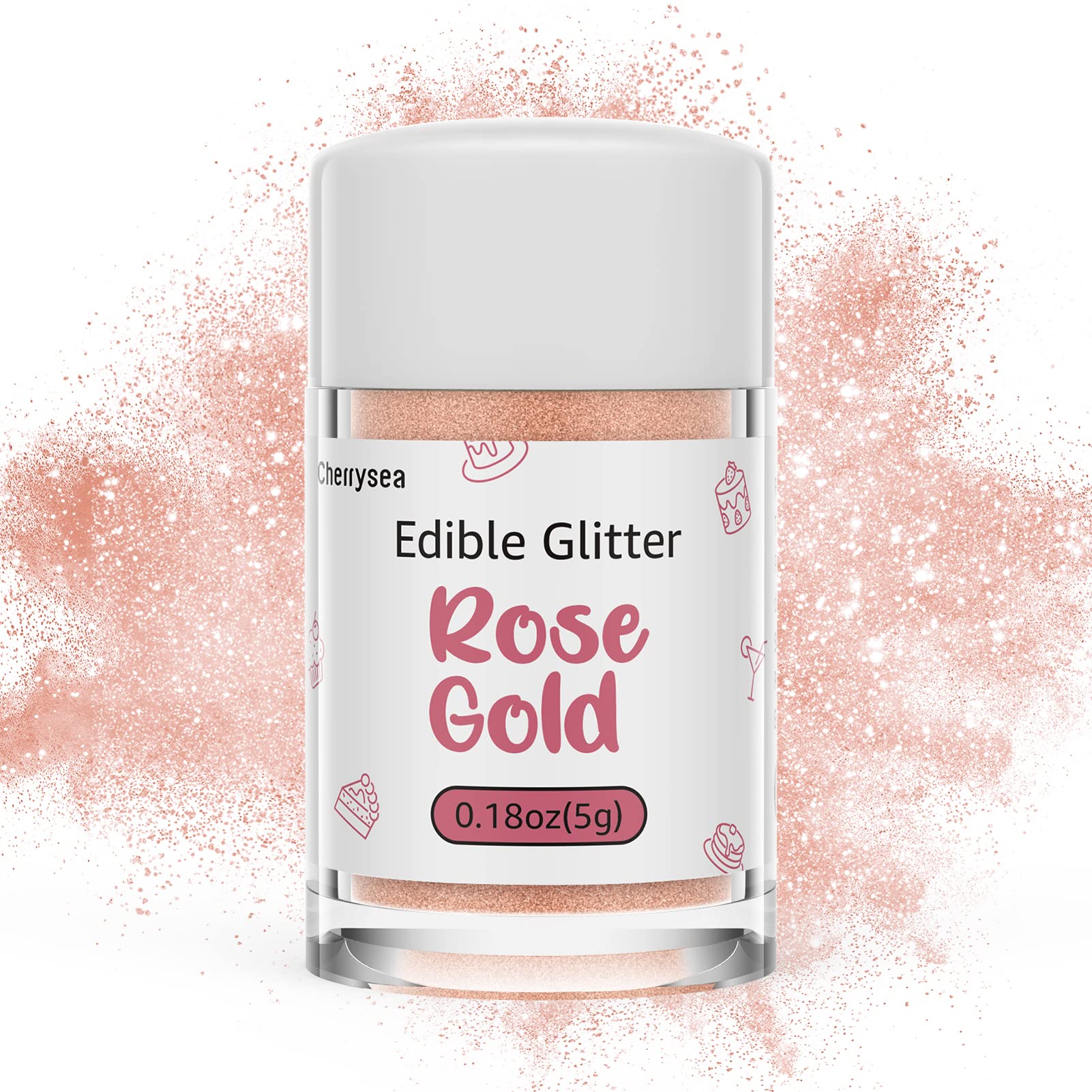 Red Edible Glitter - 1 Ounce