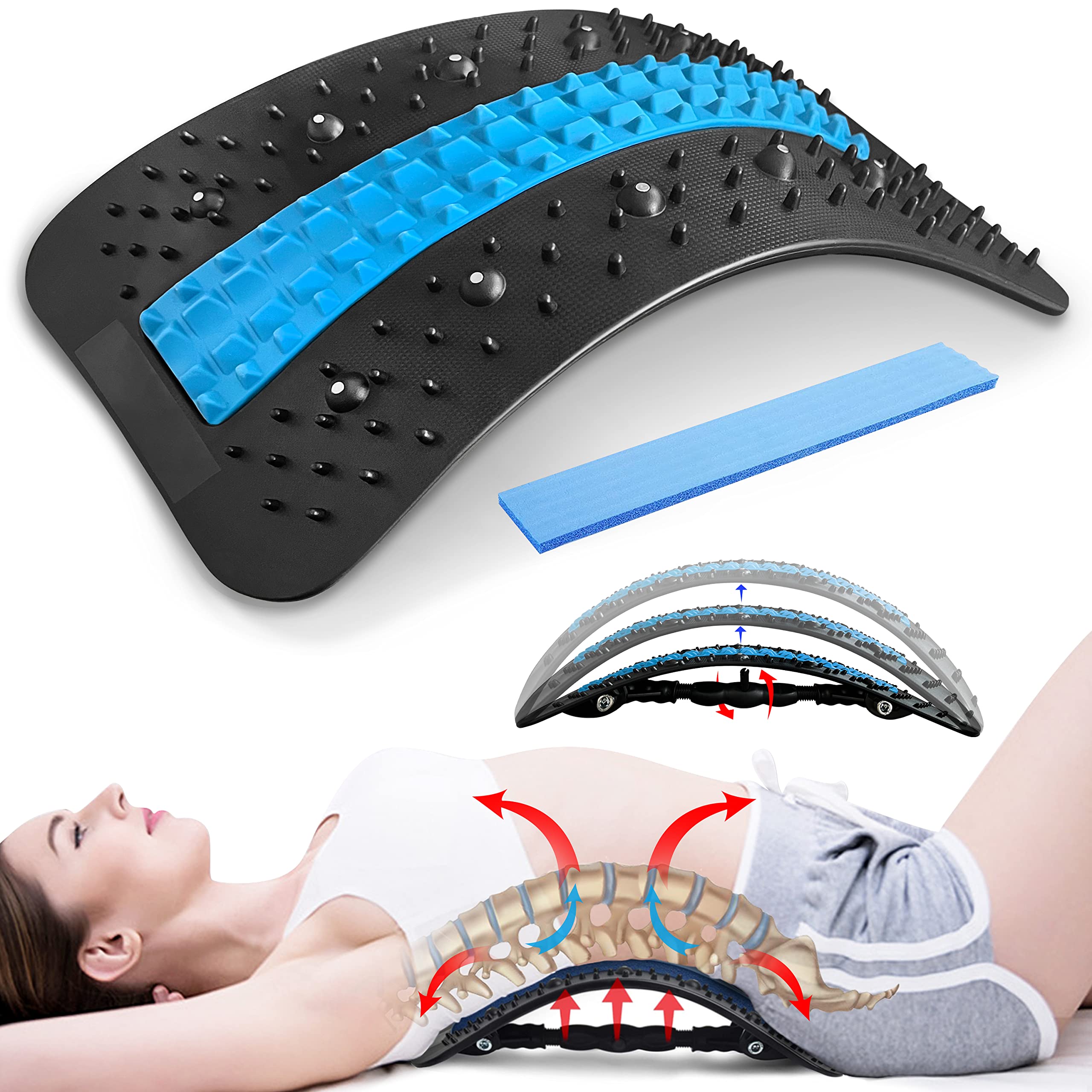 Back Stretcher Pillow For Back Pain Relief,Lumbar Support,Herniated Disc,Sciatic