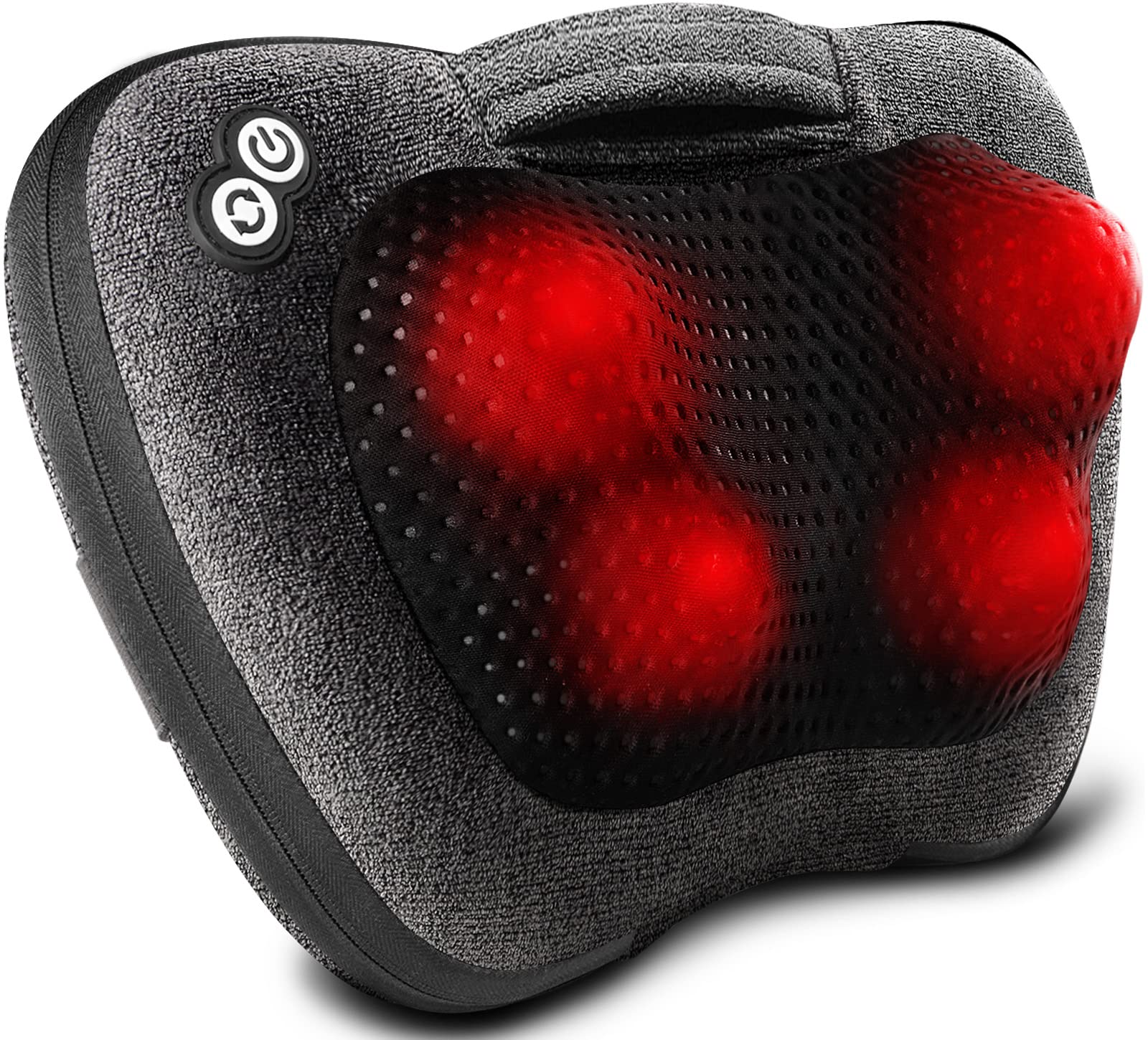 Car and Home Neck Massager Pillow with Heat - Shiatsu Back and Shoulder  Massager