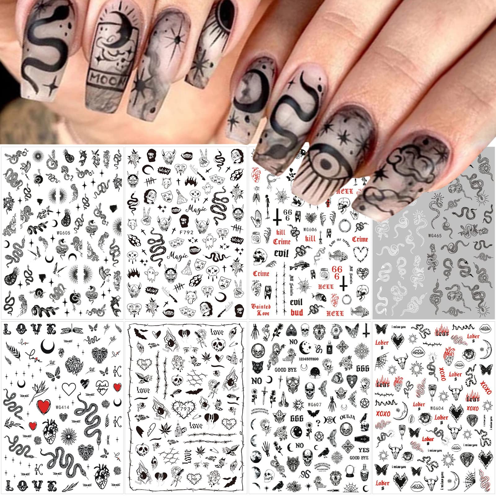 Tribal Skull Nail Art Decal Sticker - Nailodia